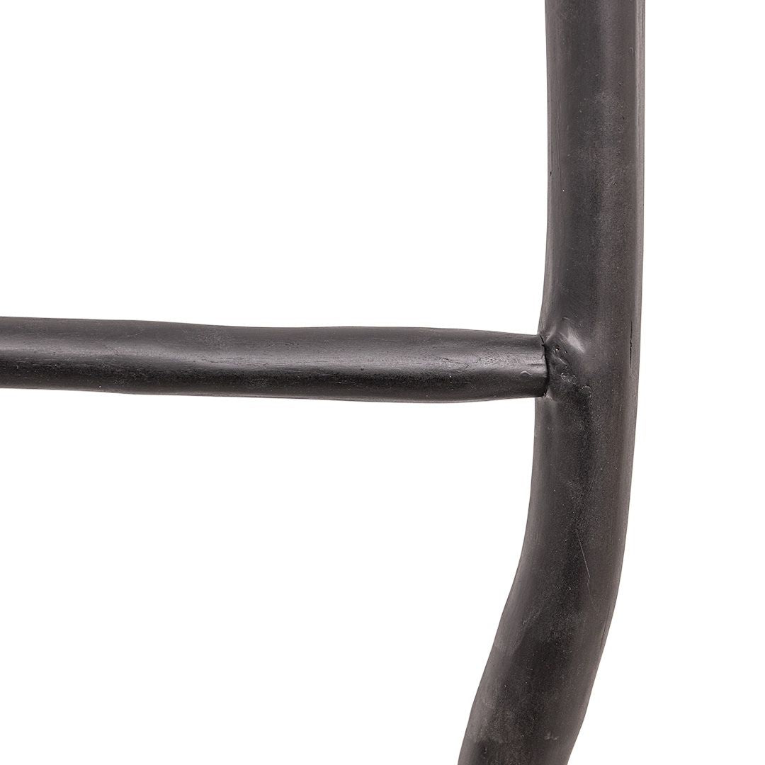 Escalera toallero decorativo Freya de teca negra | 165cm