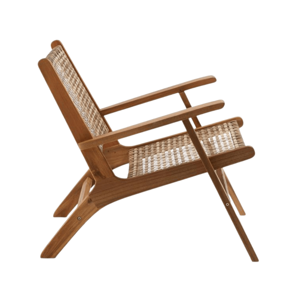 Zoco Home Outdoor/Chair/Dining Acacia Lounge Chair | 68x80x74cm