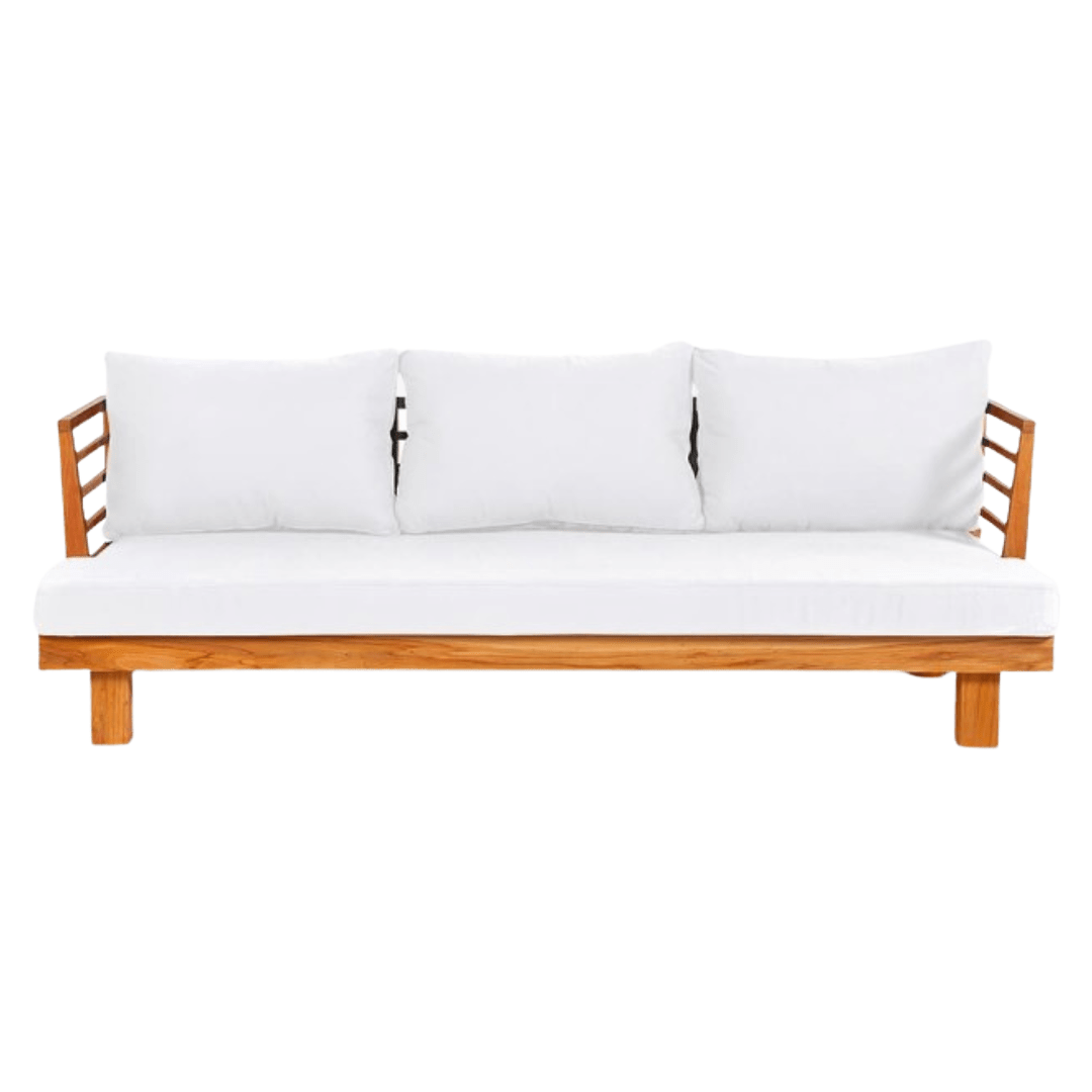 Zoco Home Outdoor/Sofa Amaya Three Seater Sofa | White