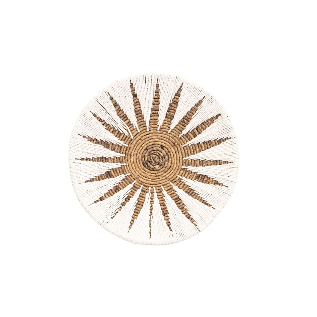 Zoco Home Banana Wall Deco Basket | White & Natural 40cm