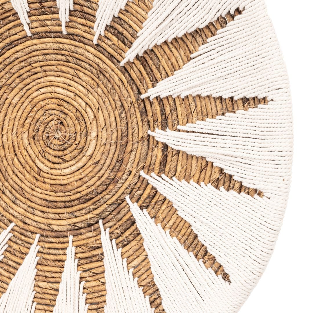 Zoco Home - Cesto decorativo da parete a forma di banana | Bianco e naturale - 50 cm