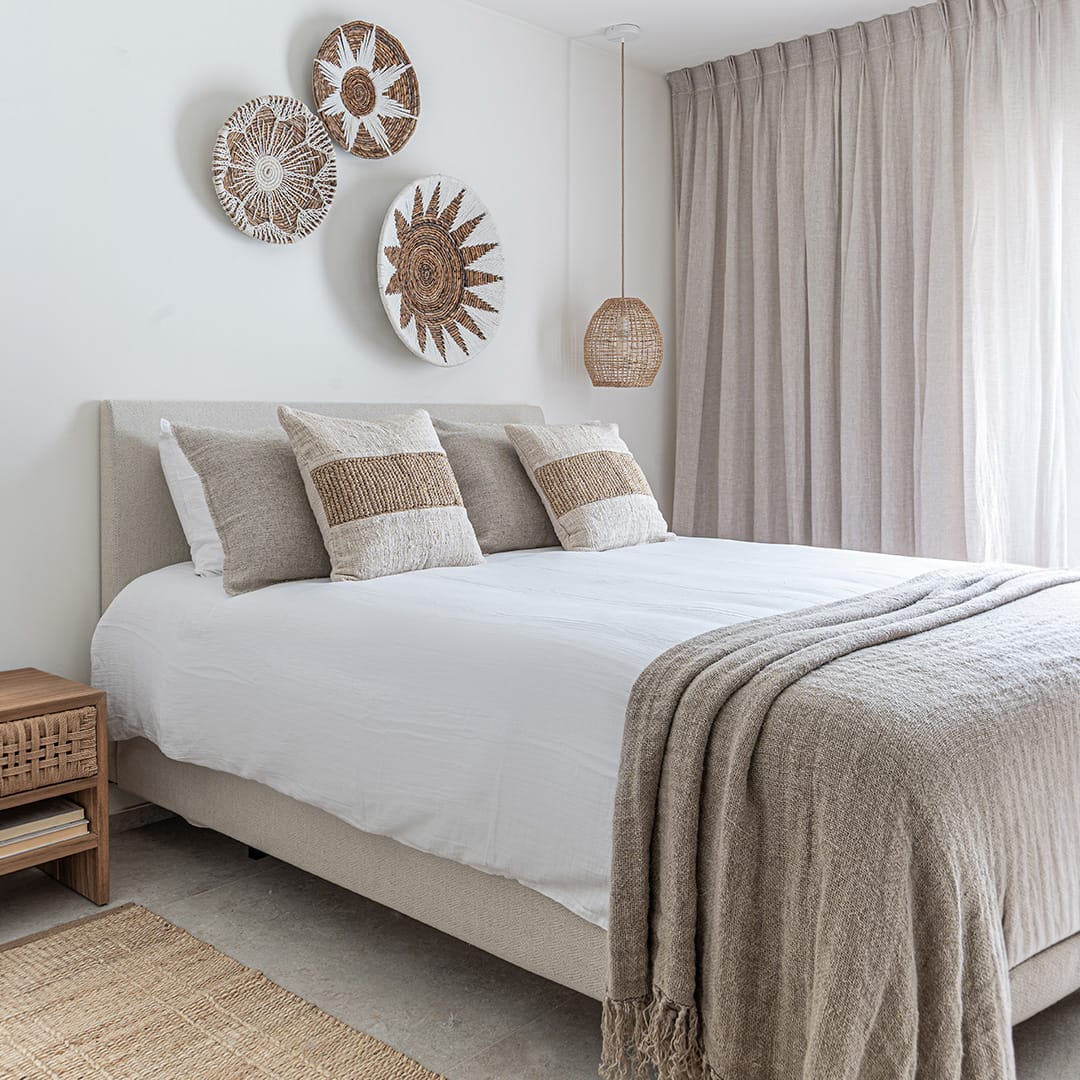 Zoco Home - Cestino decorativo da parete a forma di banana | Bianco e naturale - 60 cm