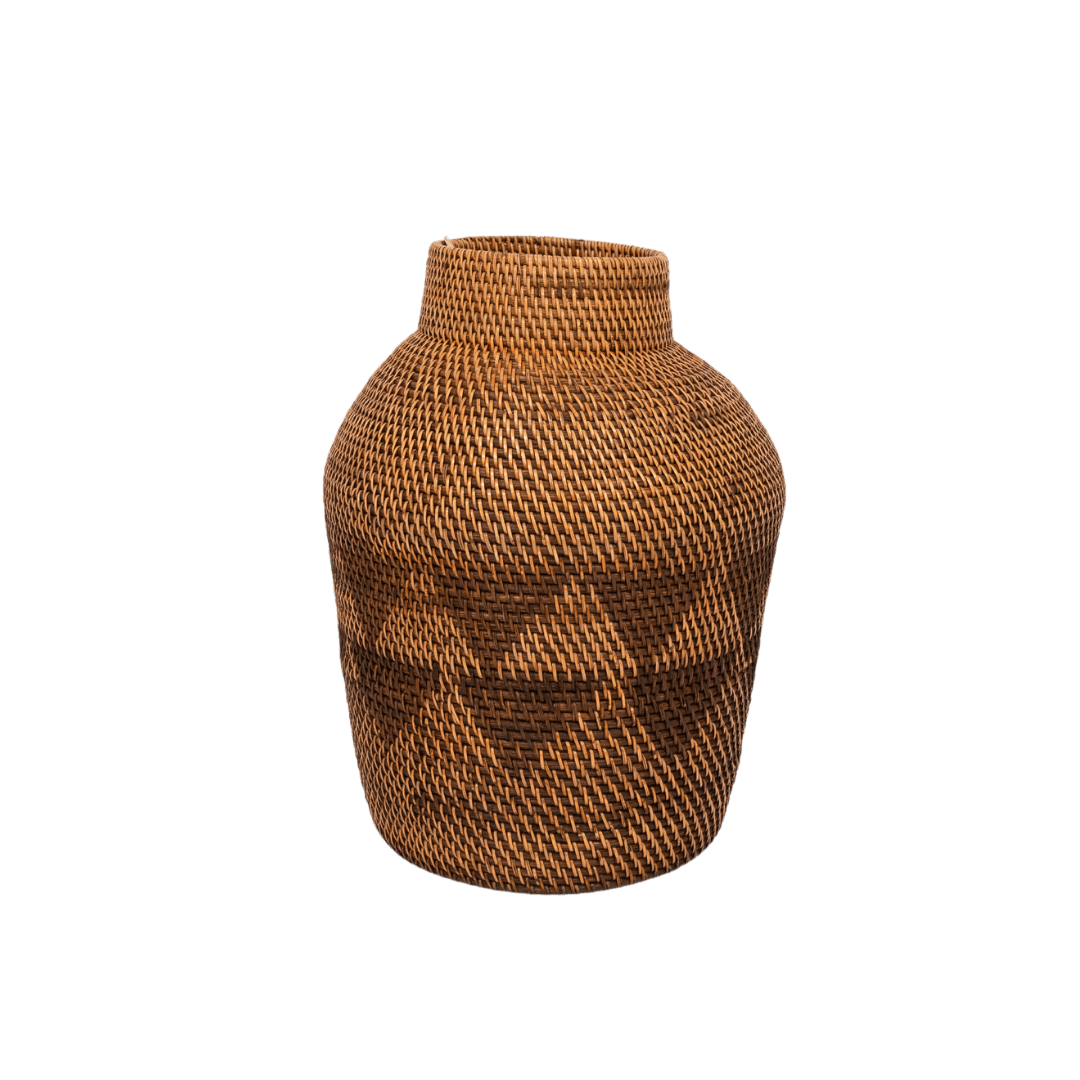 Zoco Home Black Patterned Tribal Basket | 50cm