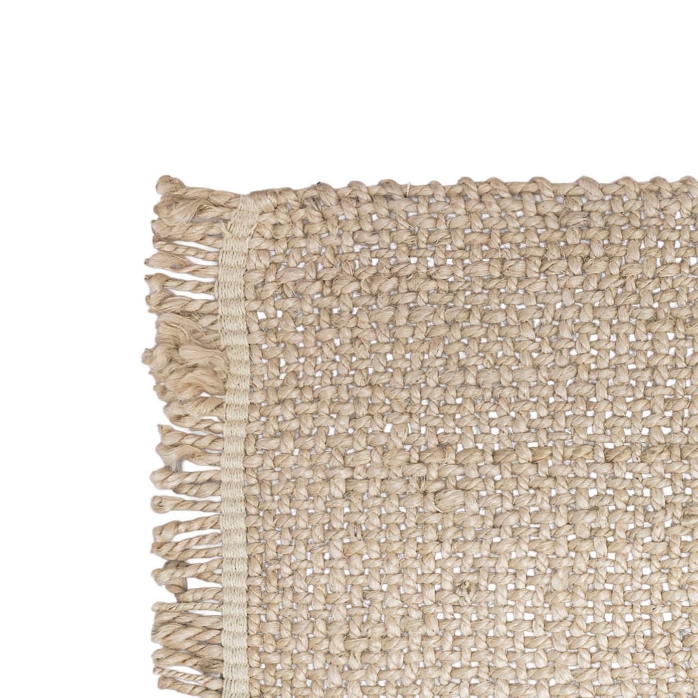 Zoco Home Decor/Kitchen/Tableware Braided Jute Table Mat with Contrast Trim Light Natural