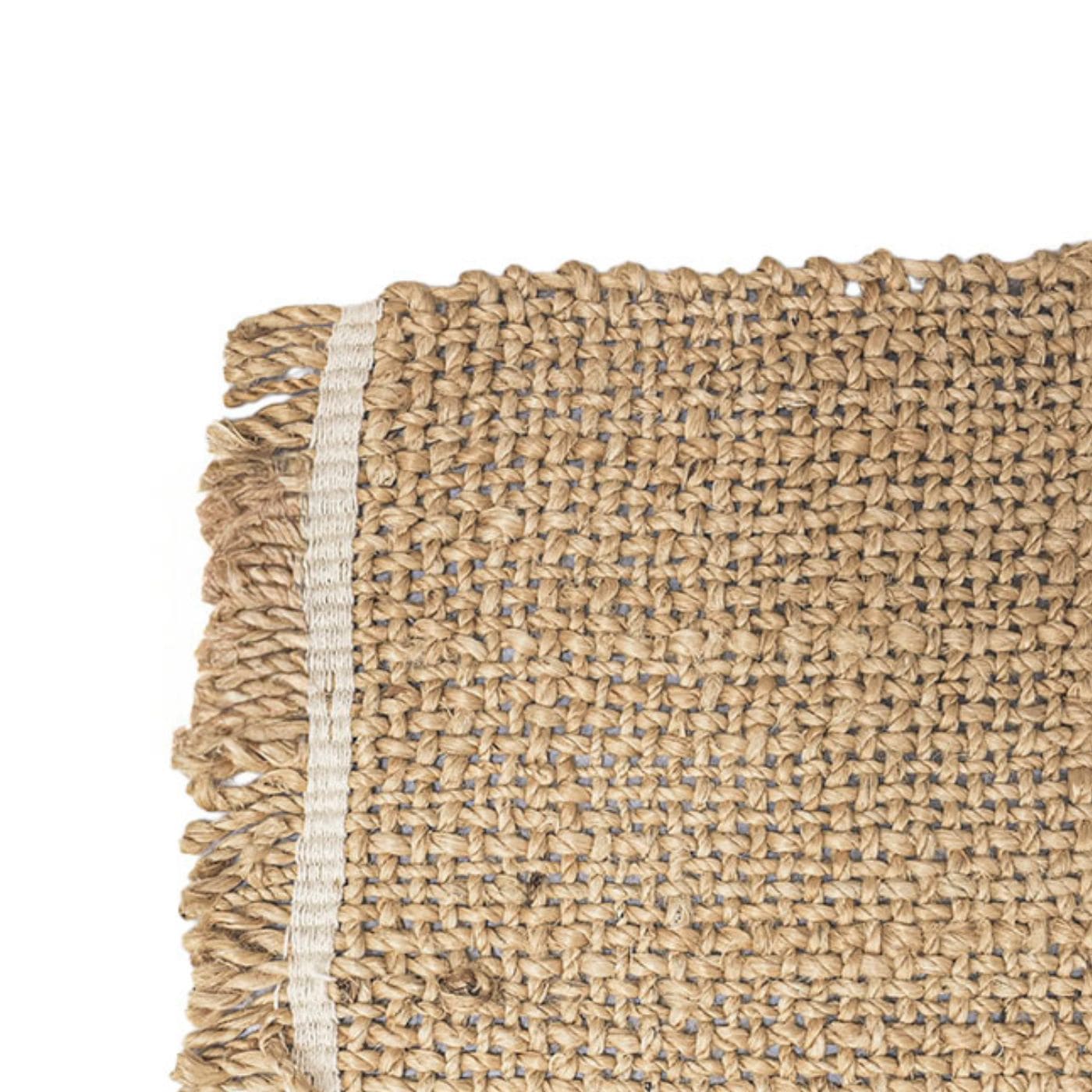 Zoco Home Decor/Kitchen/Tableware Braided Jute Table Mat with Contrast Trim Natural