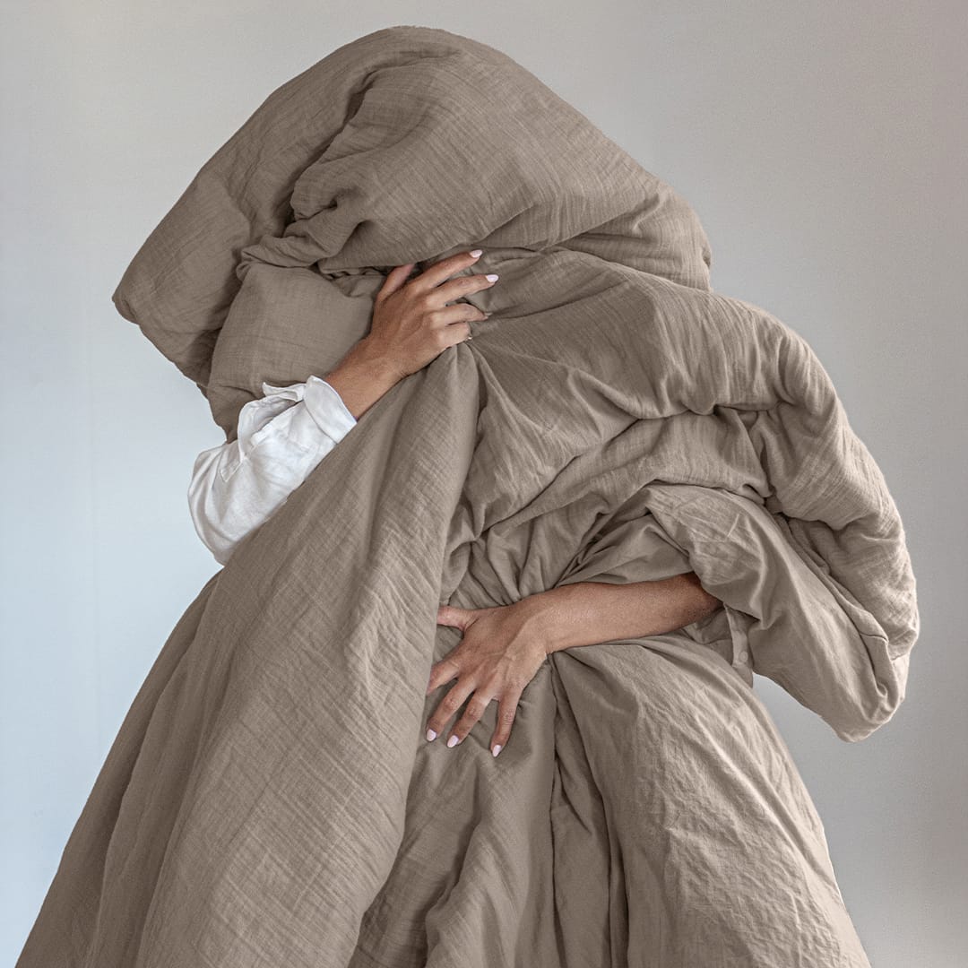 Zoco Home Wohnaccessoires/Textilien/Bettwäsche: Bettbezug „Breeze“ | Mokka