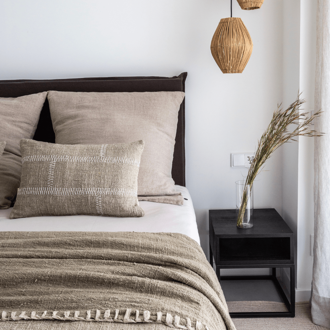 Zoco Home Furniture/Table Cane Night Table | Black 45cm