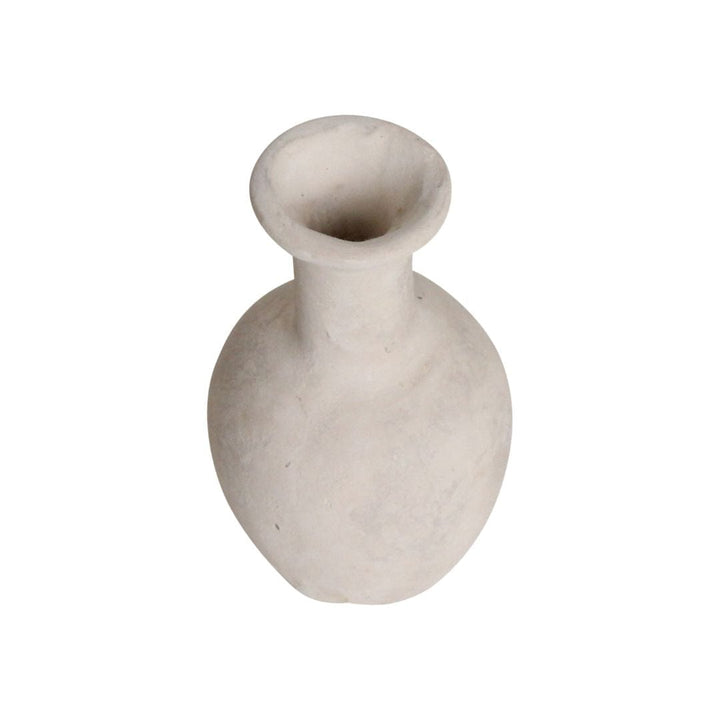 Zoco Home Ceramics and Paper Mache Vase | White 7x7x13cm