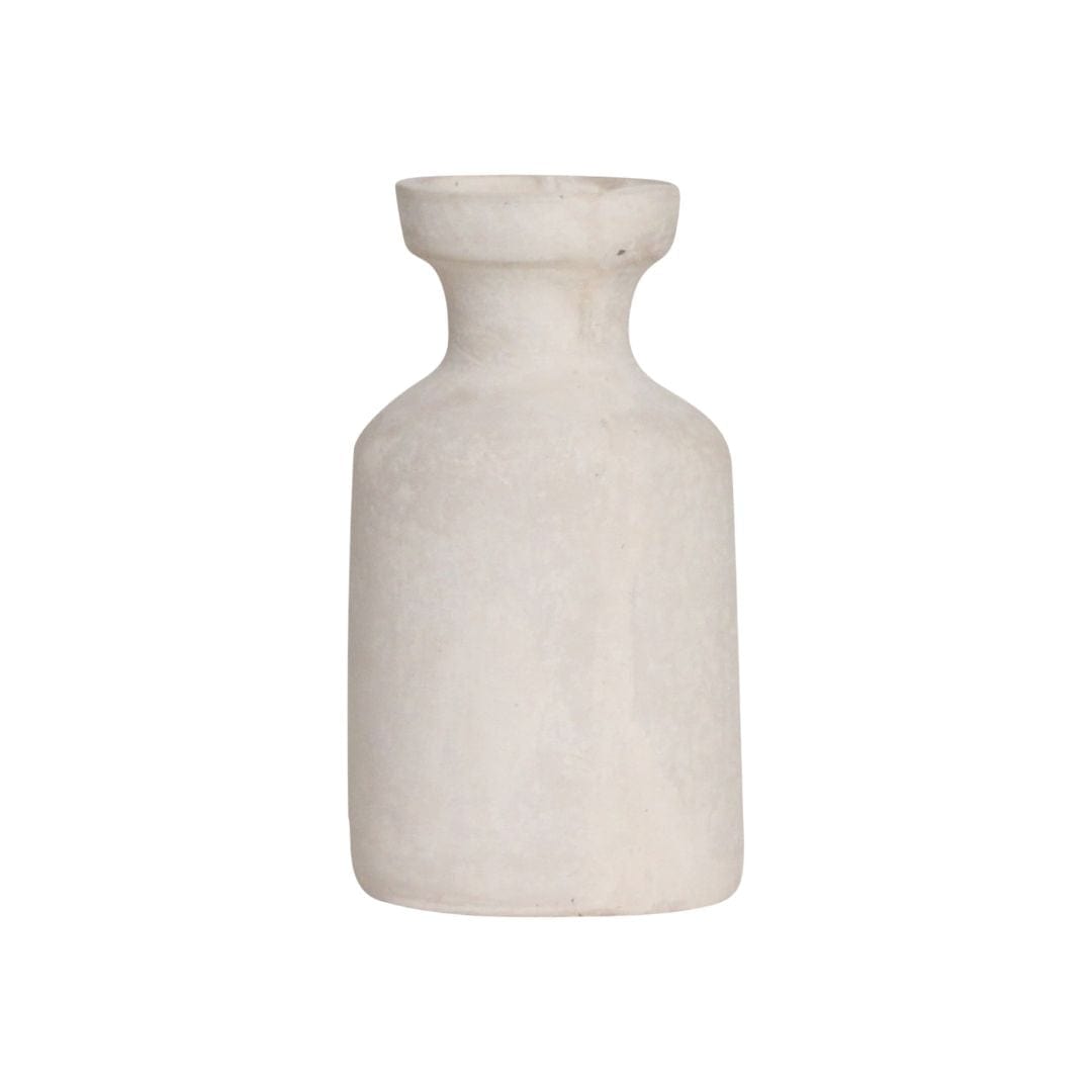 Zoco Home Ceramics and Paper Vase | White 12x12x20.5cm