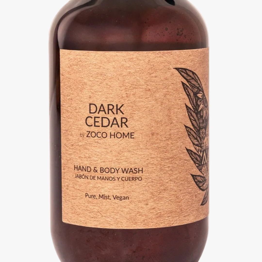 Zoco Home Dark Cedar de Zoco Home Jabón líquido para manos y cuerpo