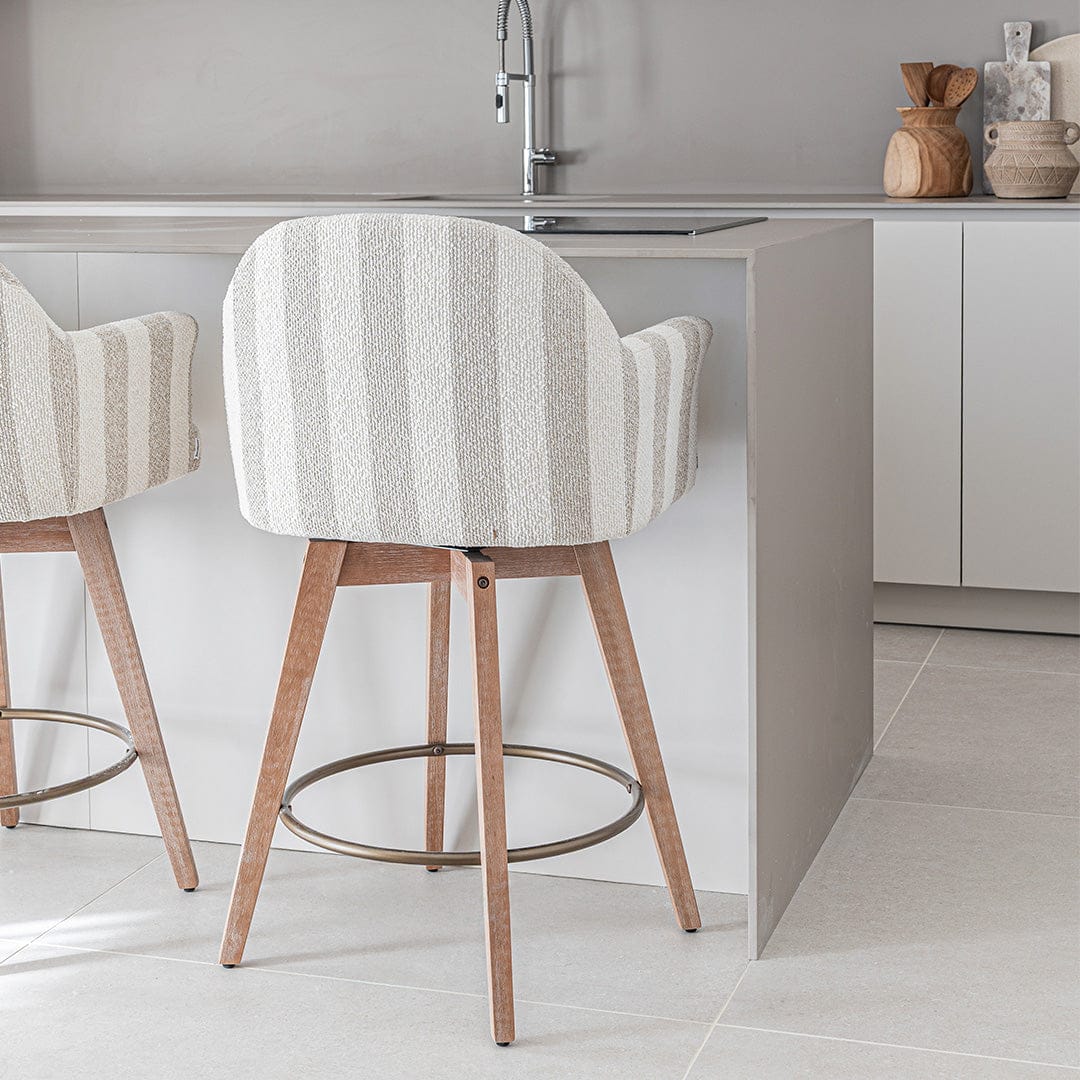 Zoco Home Furniture/Chair/Bar Stool Elira Bar Stool Stripes | 60.5x55.5x95cm