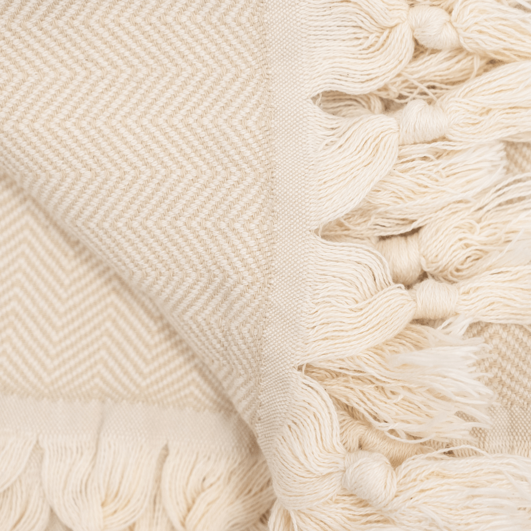 Zoco Home Bedspread Fouta Throw | Beige 140x200cm