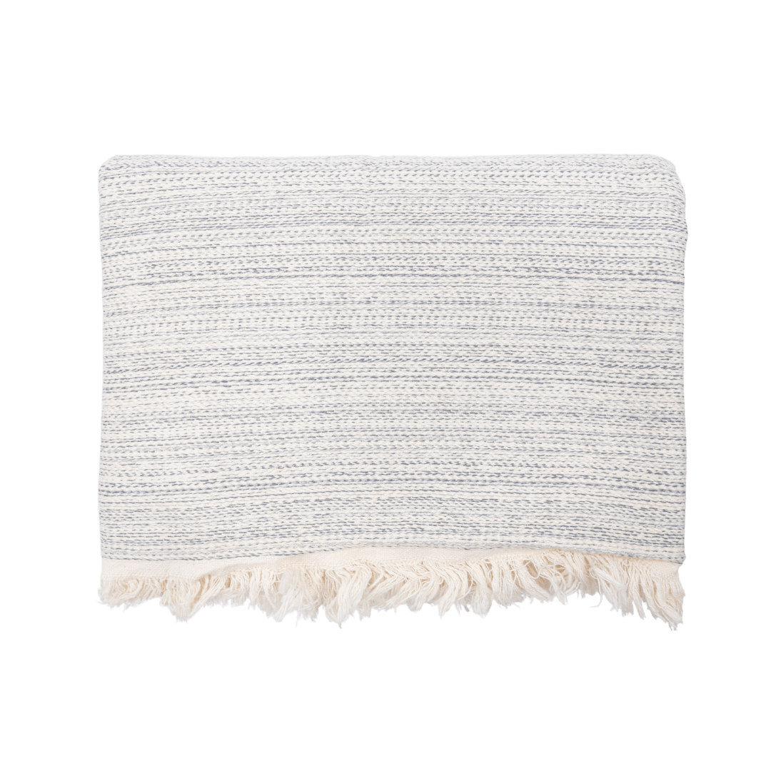 Zoco Home Textiles Fouta Throw | Silver Grey 130x200cm