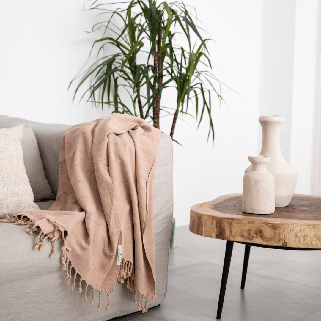 Zoco Home Textiles Fouta Towel | Stonewashed Beige 90x170cm