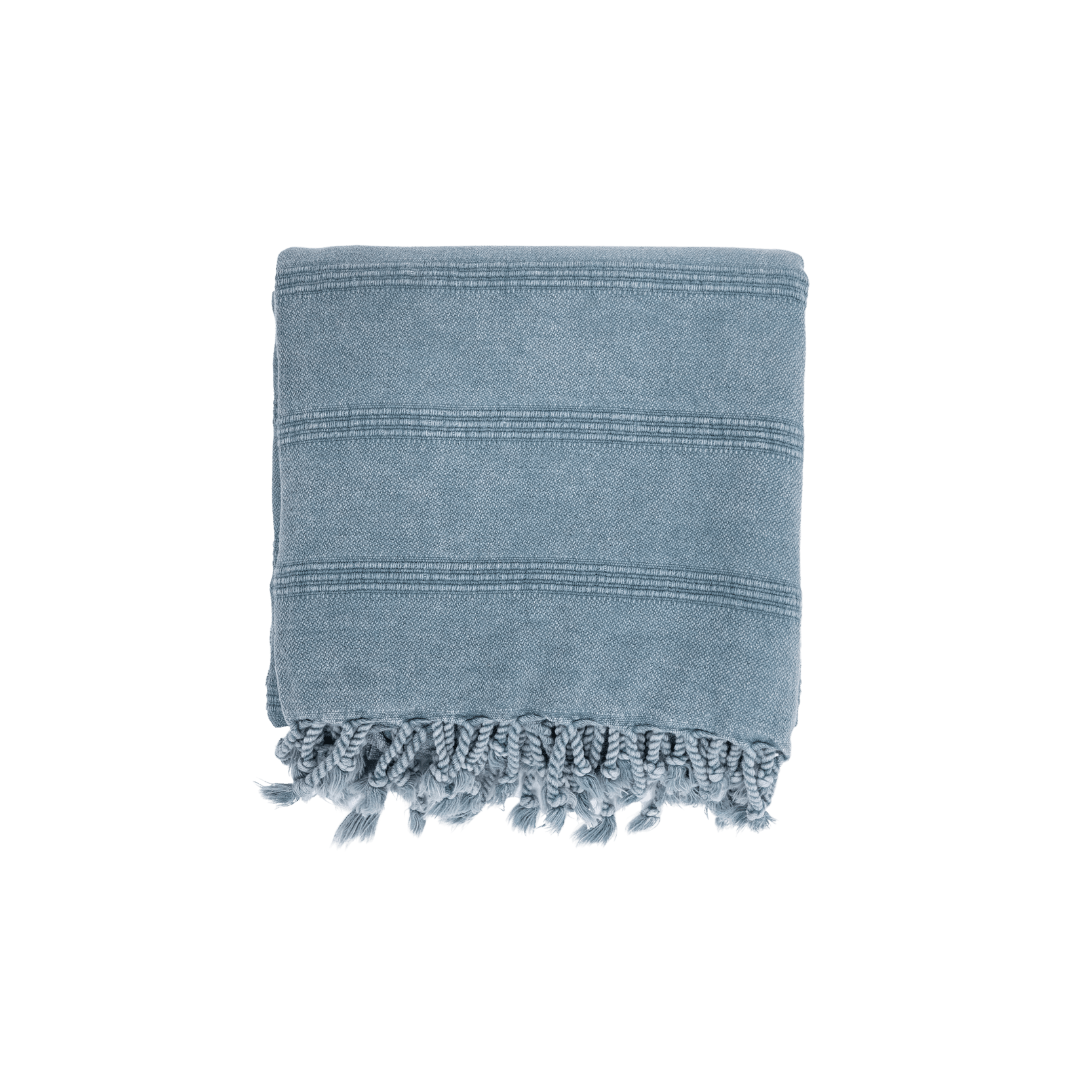 Zoco Home Decor/Textile Fouta Towel | Stonewashed Blue 90x170cm