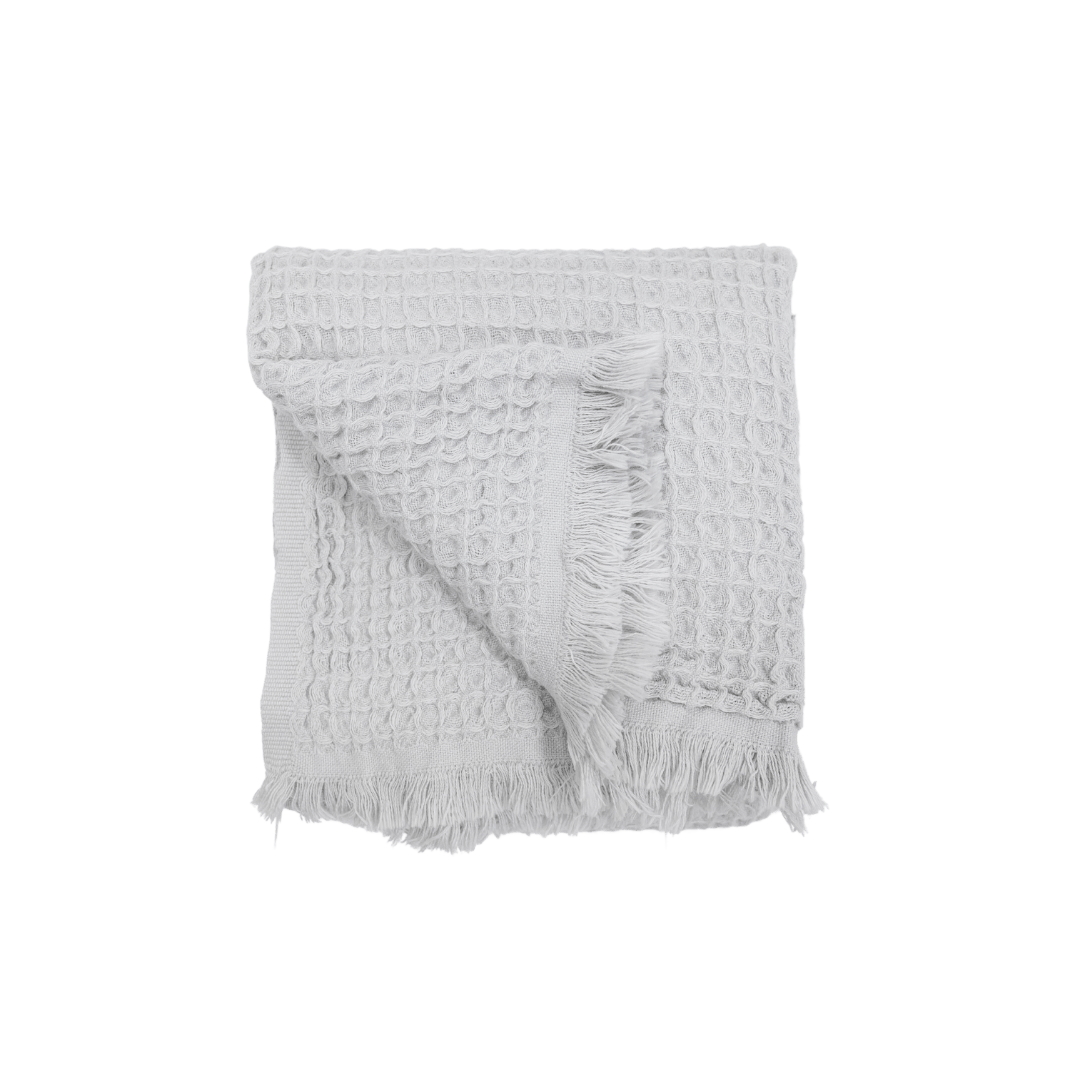 Zoco Home Textiles Fouta Waffle Towel | Light Grey 85x170cm