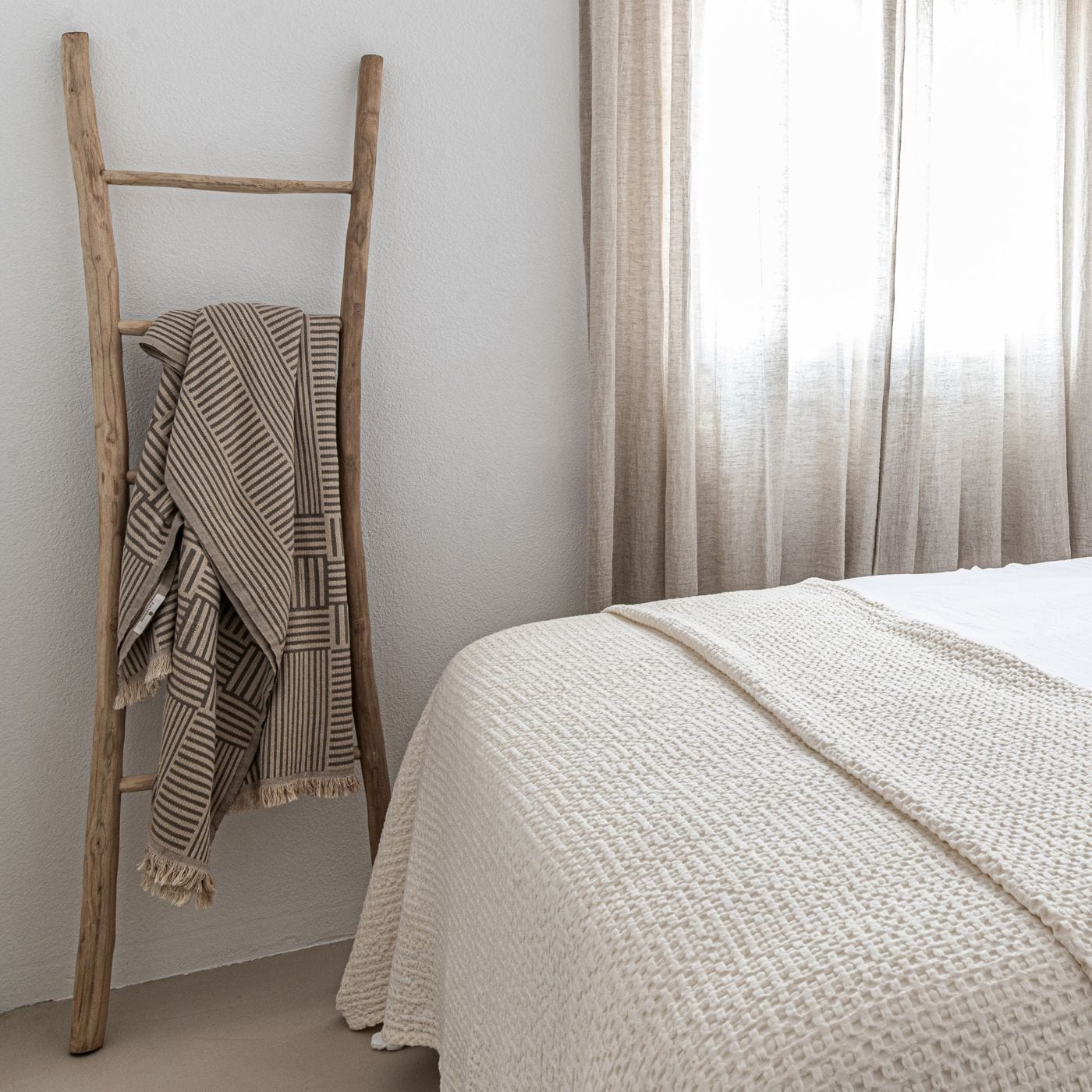 Zoco Home Decor/Accessories Freya Teak Ladder & Towel Holder | 165cm