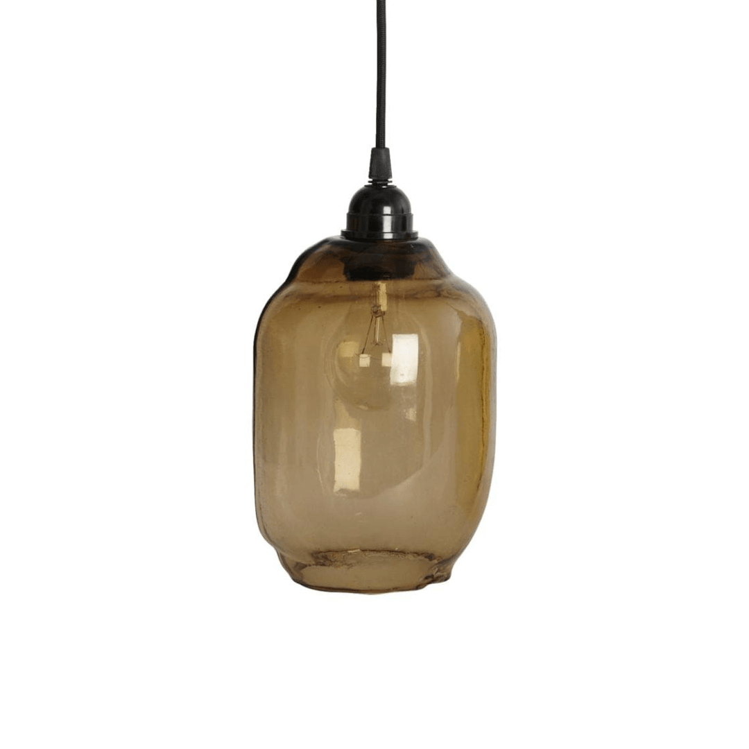 Zoco Home Goal Glass Ceiling Lamp | Smoked 14x20cm