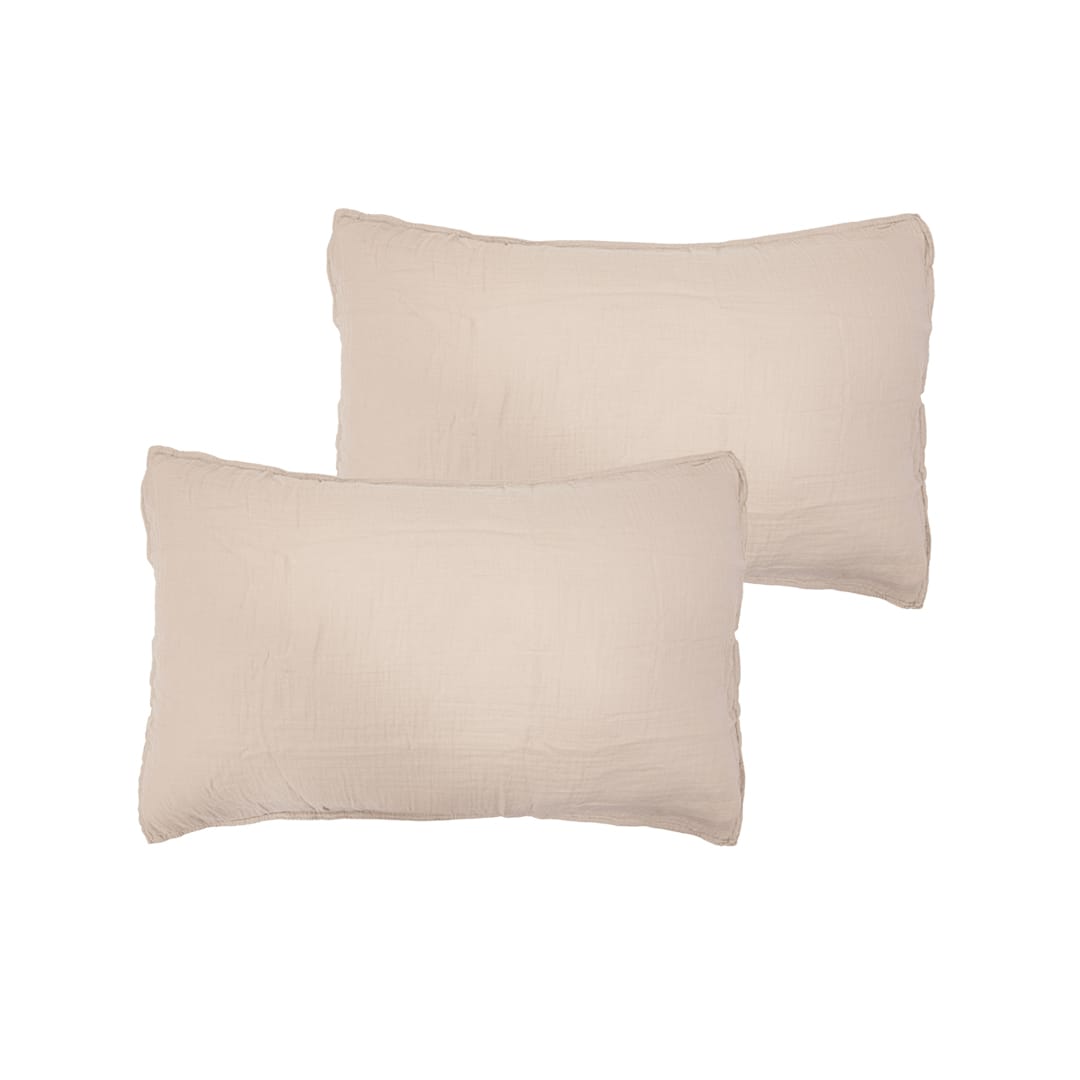 Funda de almohada Zoco Home | Arena, 50 x 70 cm | Juego de dos