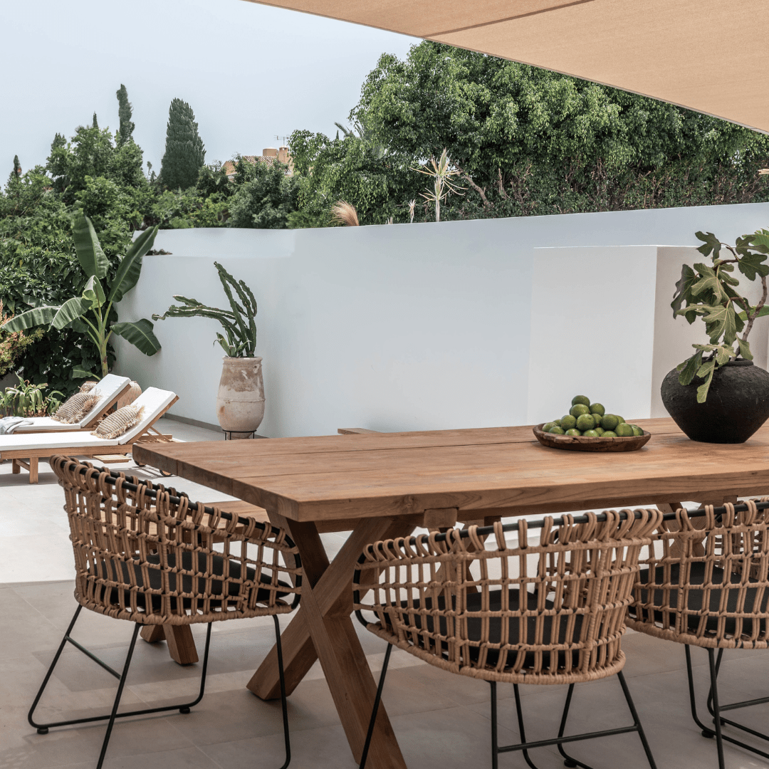 Zoco Home Outdoor/Chair/Dining Jaipur Rattan Outdoor Chair | Black