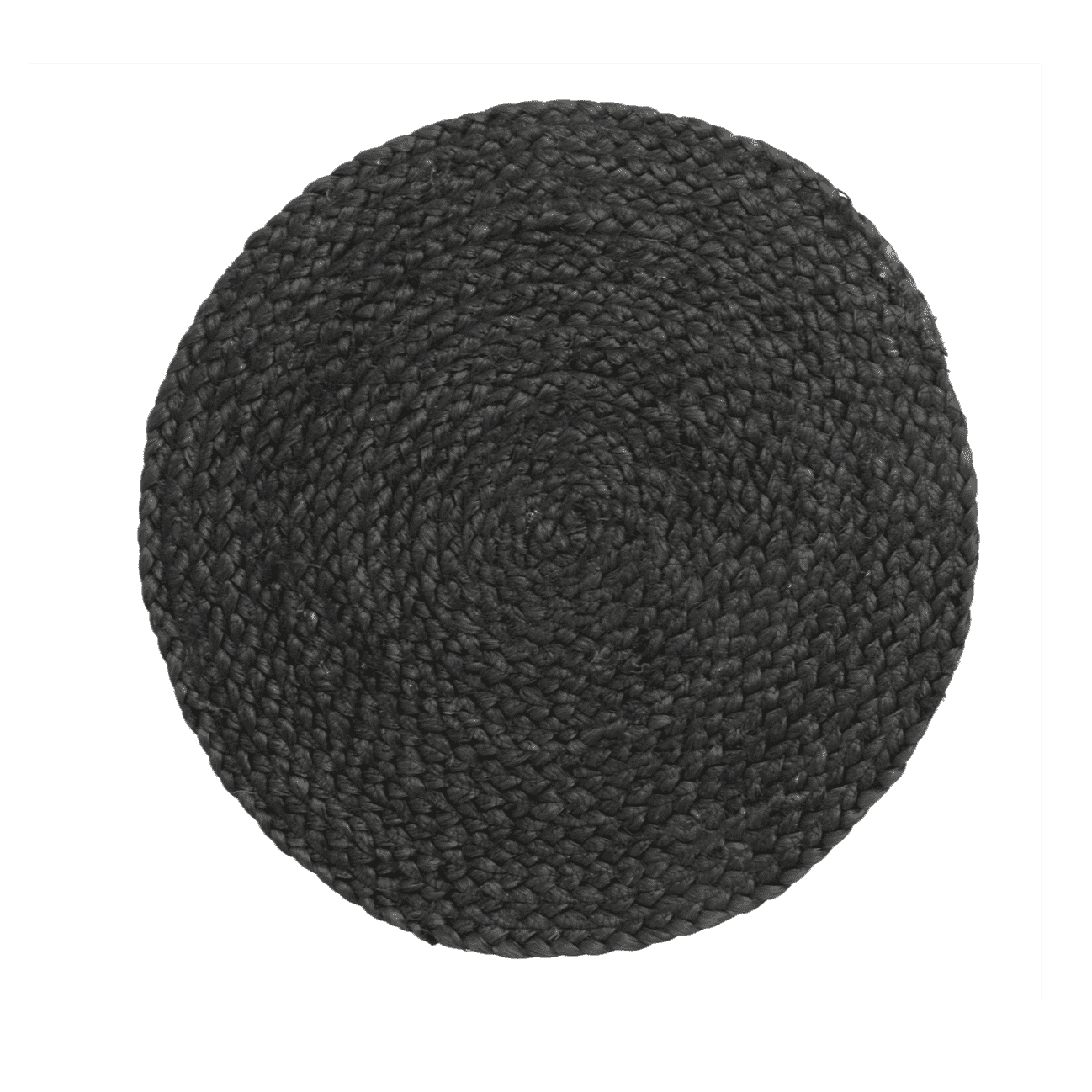 Zoco Home Decor/Kitchen Jute Table Mat | Black 35cm