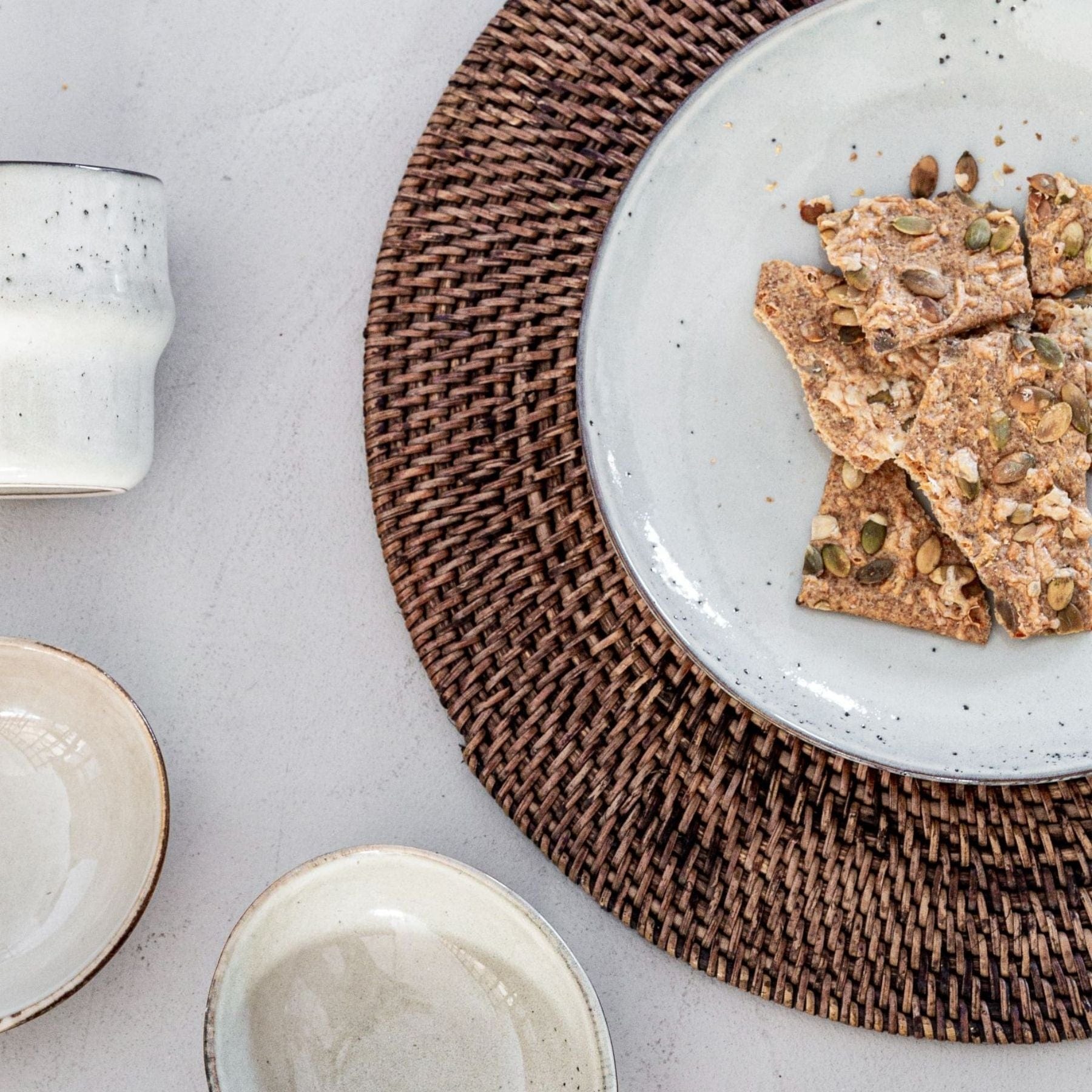 Zoco Home Home accessories Lake Stoneware Lunch Plate | Grey 22cm