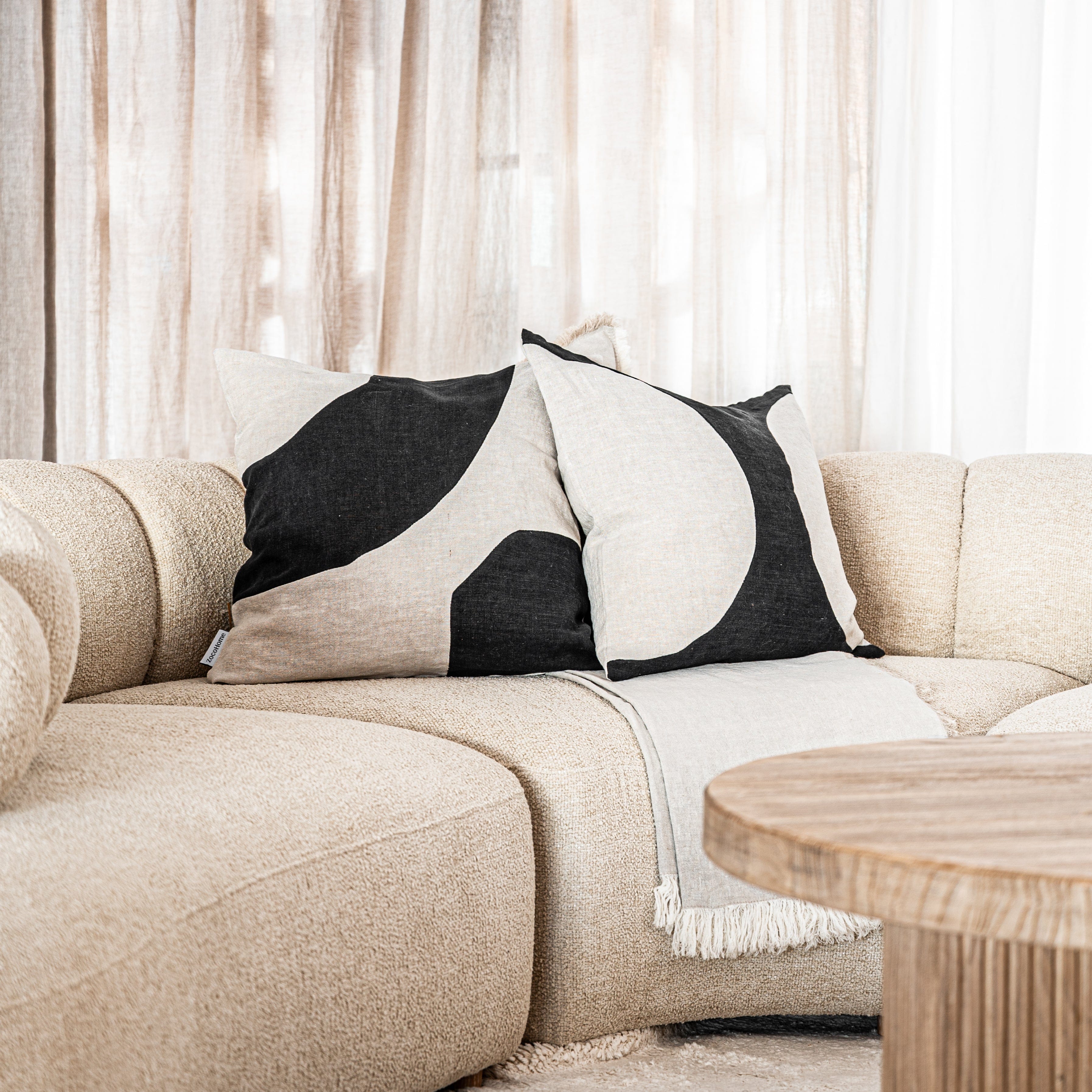 Zoco Home Decor/Textile/Cushions Leora Cushion Cover Charcoal | 50x50cm