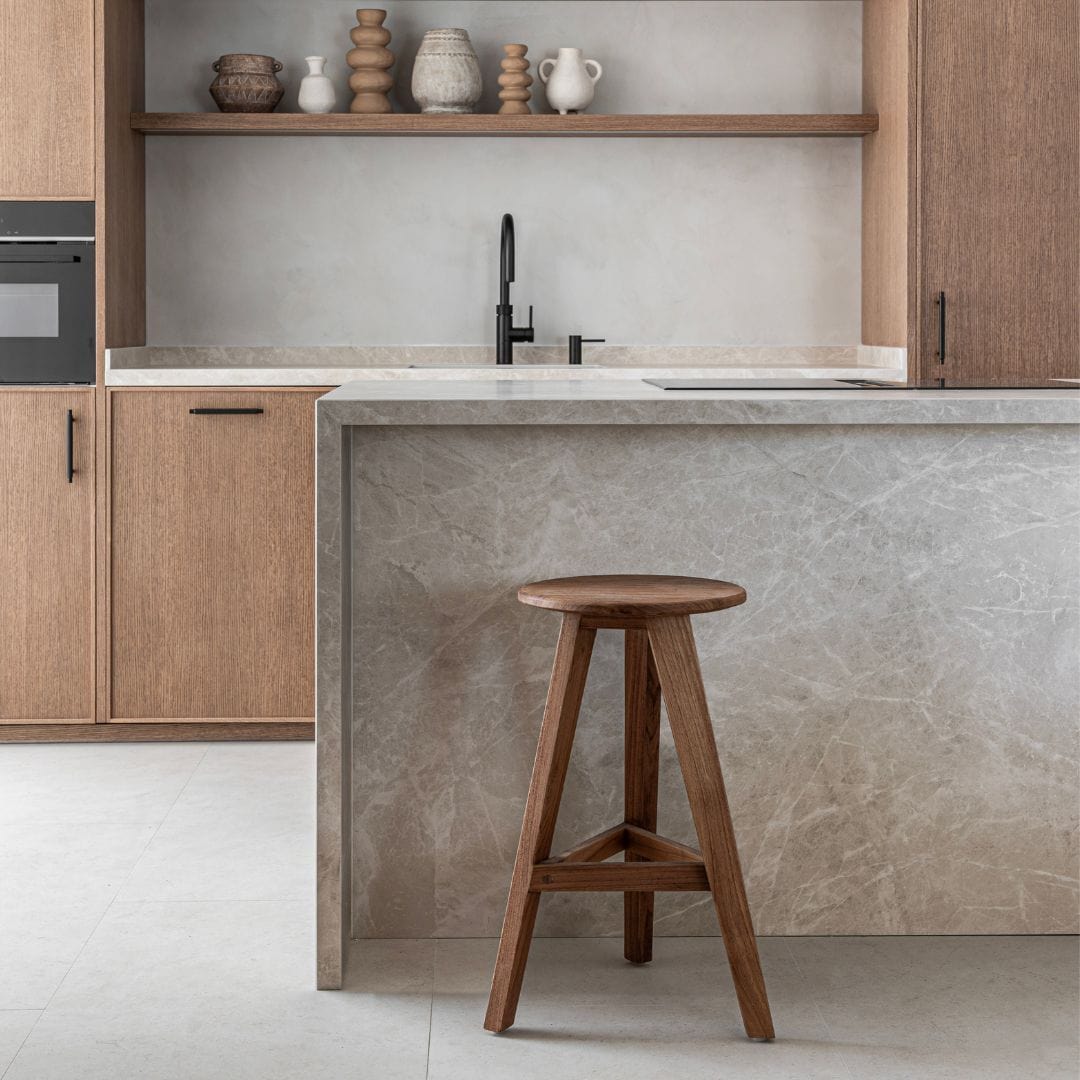 Zoco Home Furniture/Chair Lido Teak Bar Stool | 35x66cm