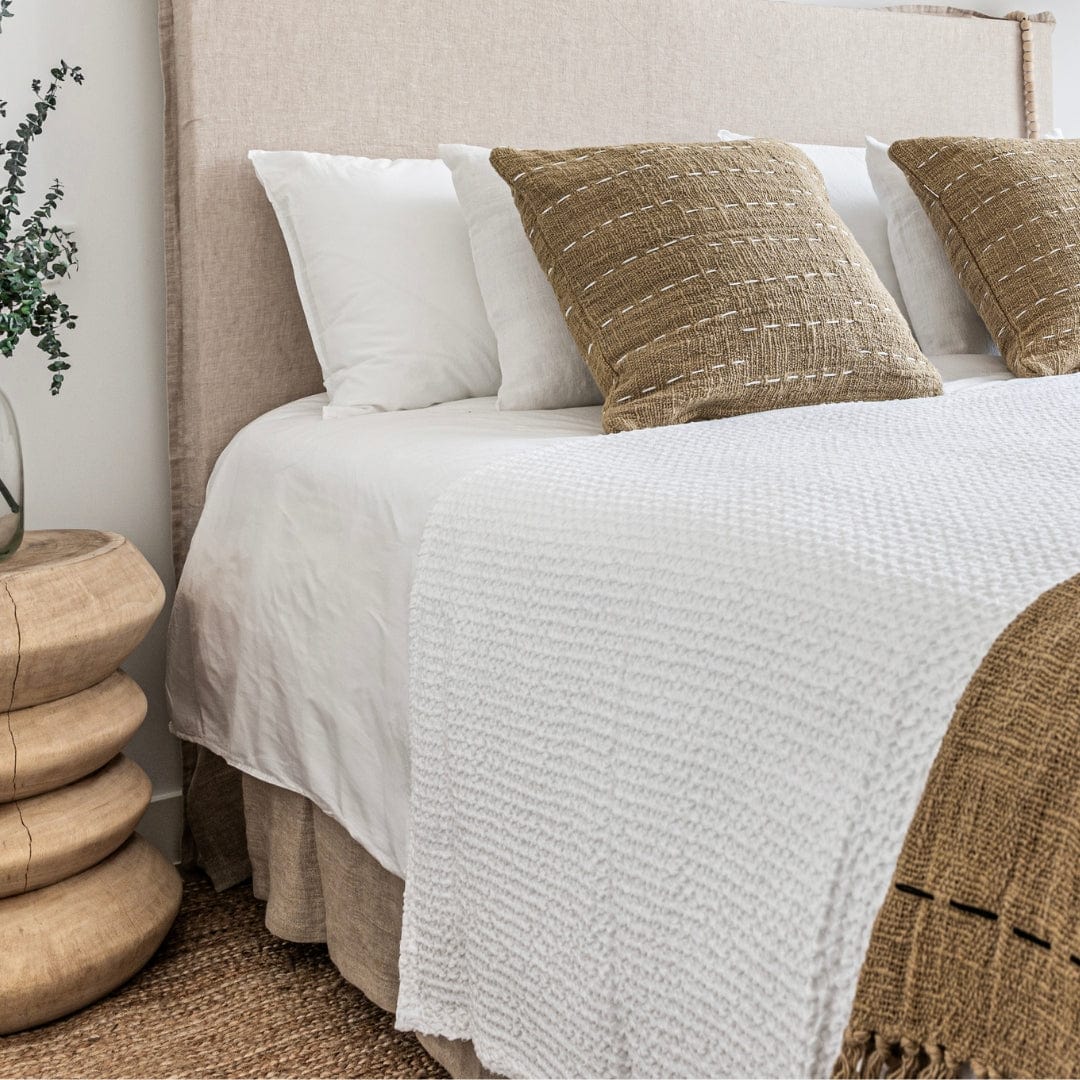 Zoco Home Bettvolant aus Leinen | Naturfarben
