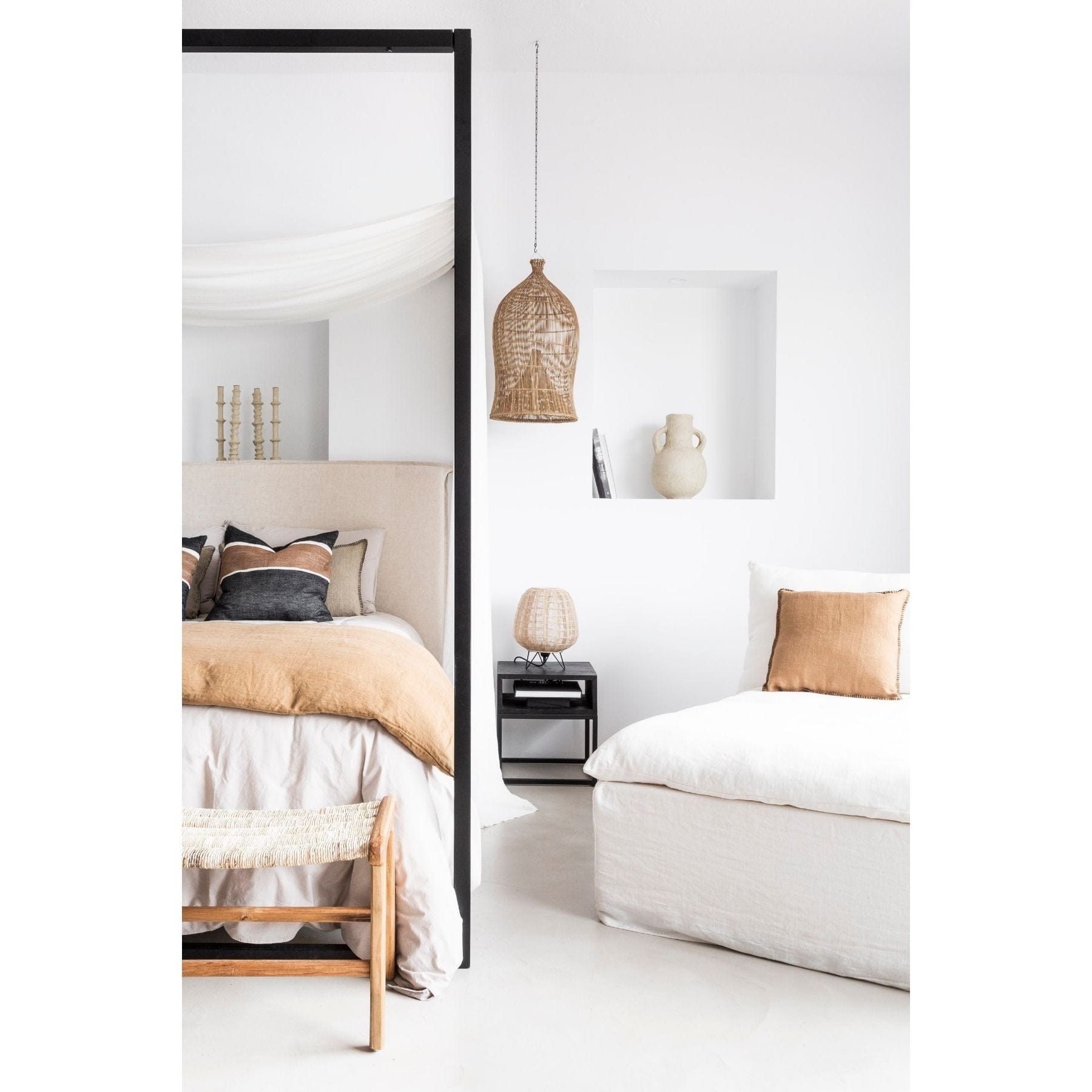 Zoco Home Decor/Textile Linen Cushion Cover | Embroided Edge Tobacco | 45x45cm