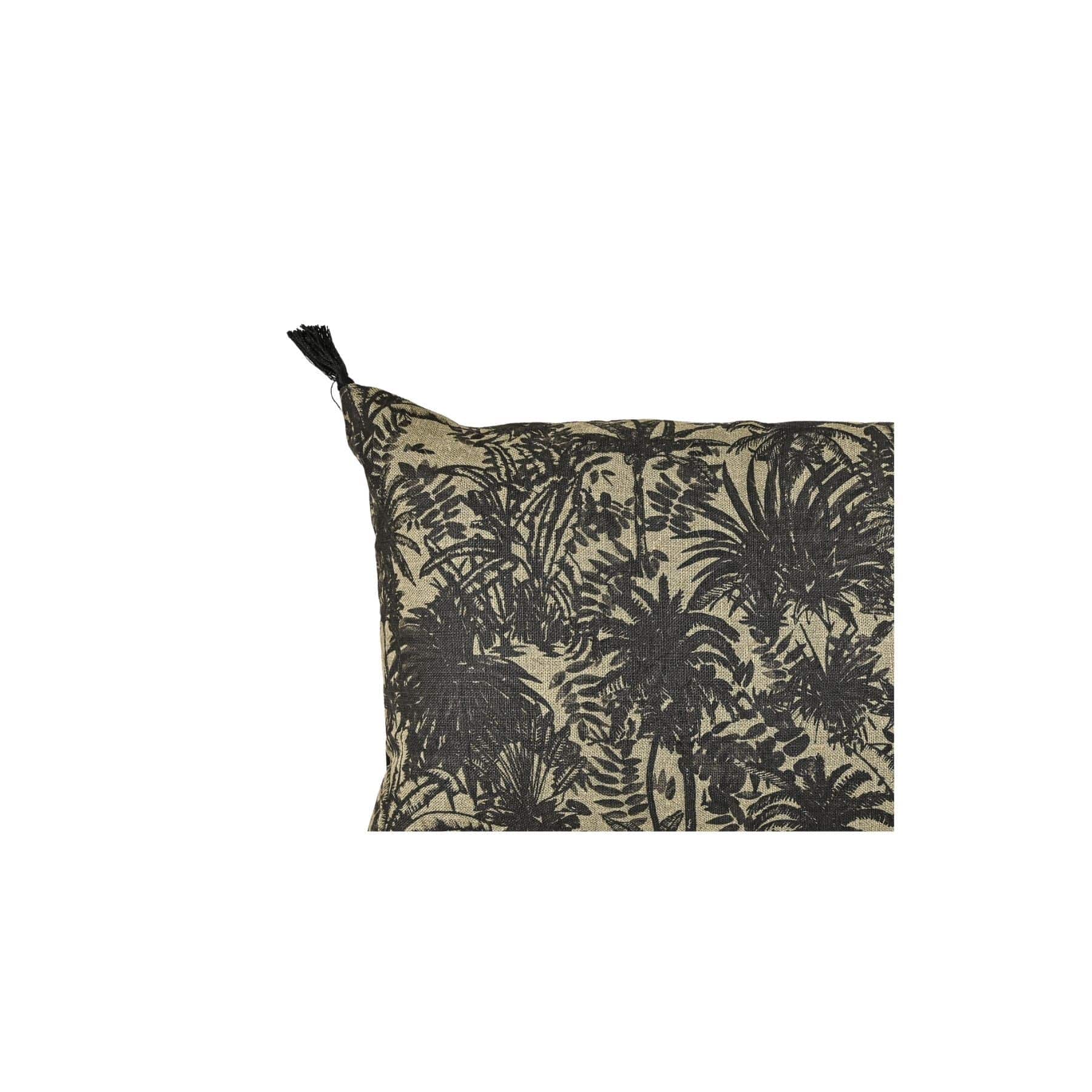 Zoco Home Decor/Textile Linen Cushion Cover | Mahe Palm | Kaki 40x60cm