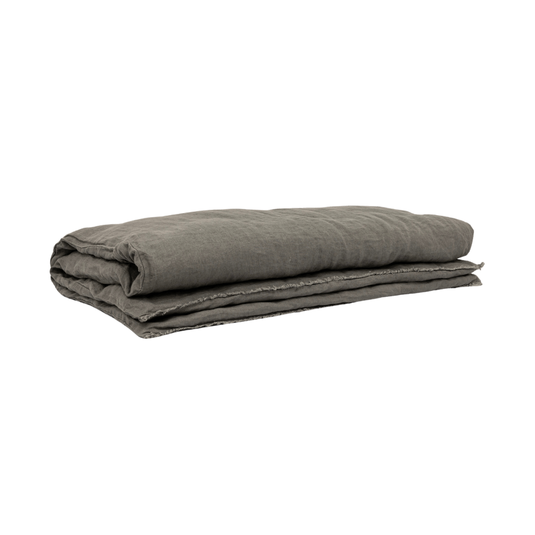 Zoco Home THROWS & BLANKETS Linen Quilt Cover | Granit 200x85cm