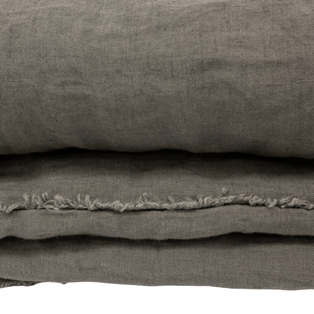 Zoco Home THROWS & BLANKETS Linen Quilt Cover | Granit 200x85cm