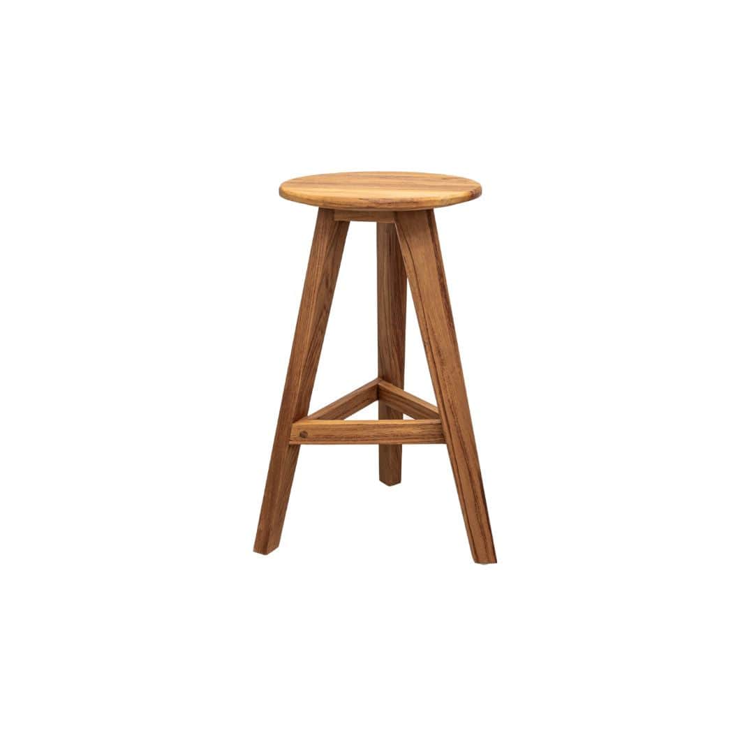 Zoco Home Menorca Teak Bar Stool | 35x35x76cm