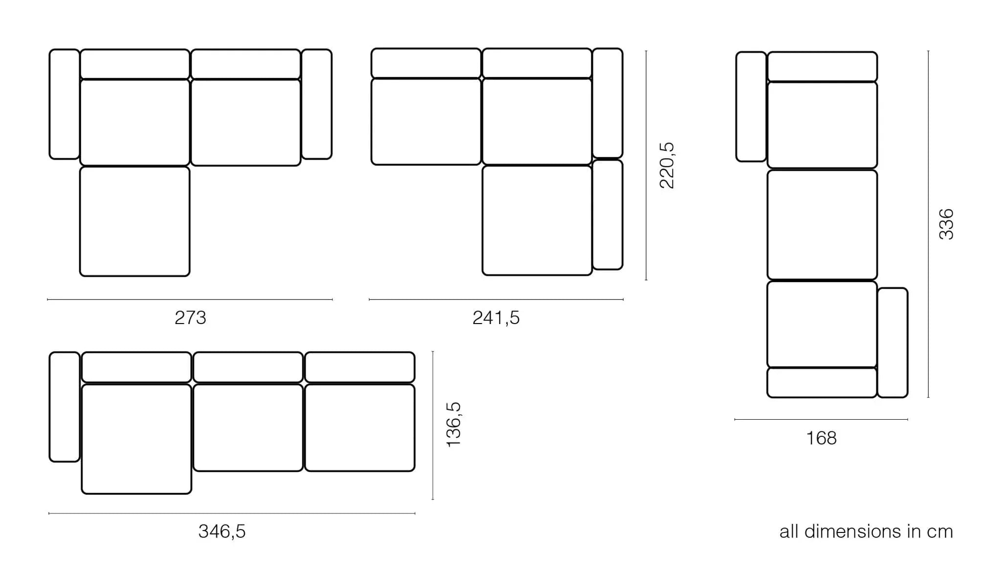 Zoco Home Meya Outdoor Corner Sofa L | 273x115/220.5x60cm