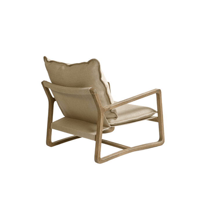 Zoco Home Oak Armchair | Natural Lino 76x93x62cm