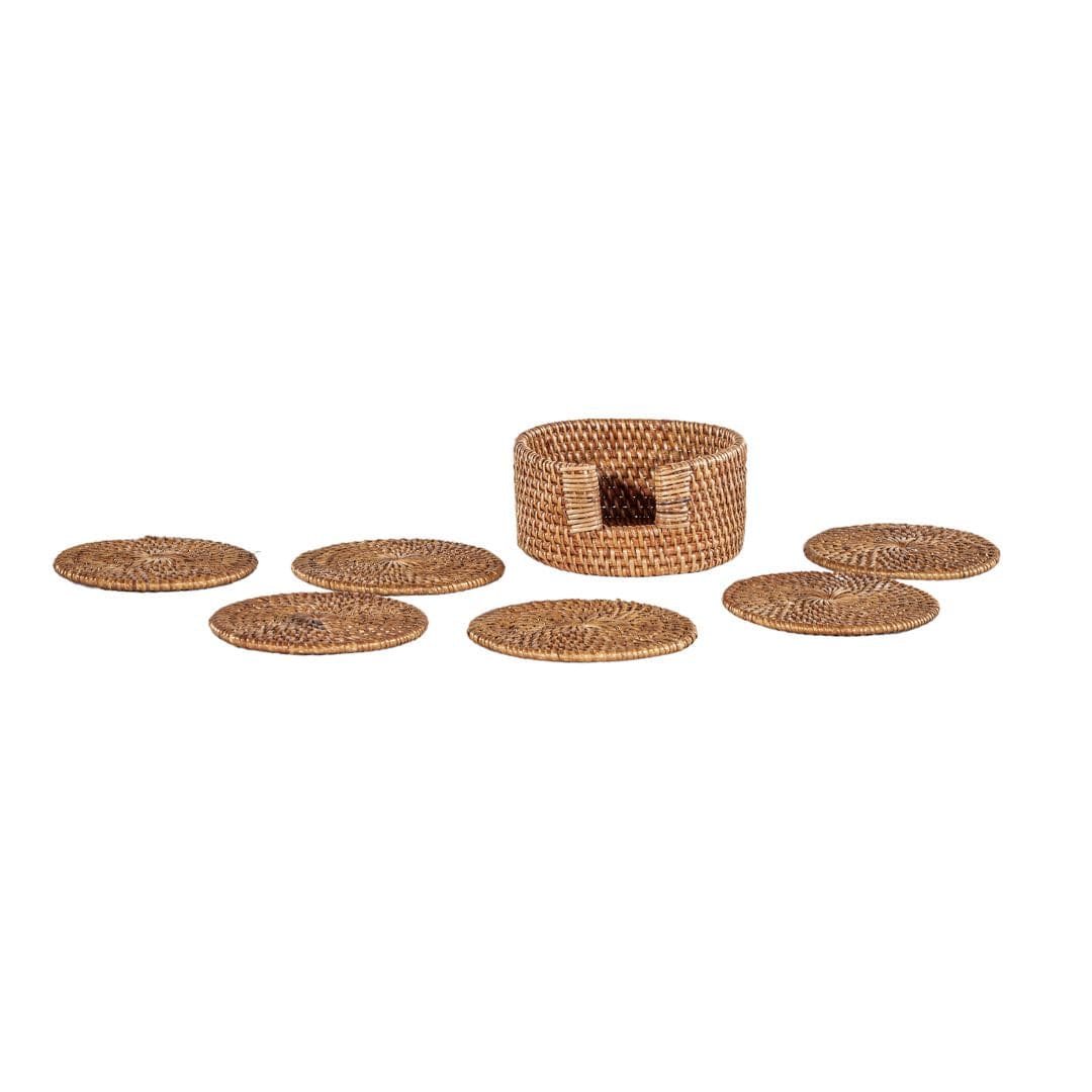 Zoco Home Tableware Organic Rattan Coaster | Set of