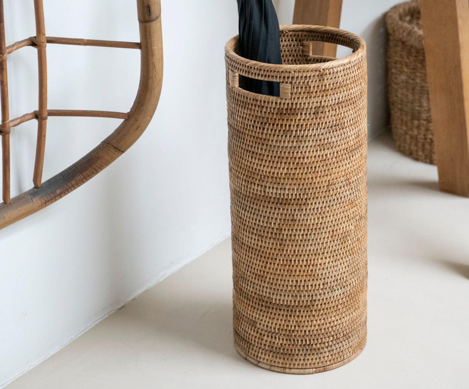 Zoco Home Decor/Accessories Organic Rattan Umbrella Stand | 23x53cm