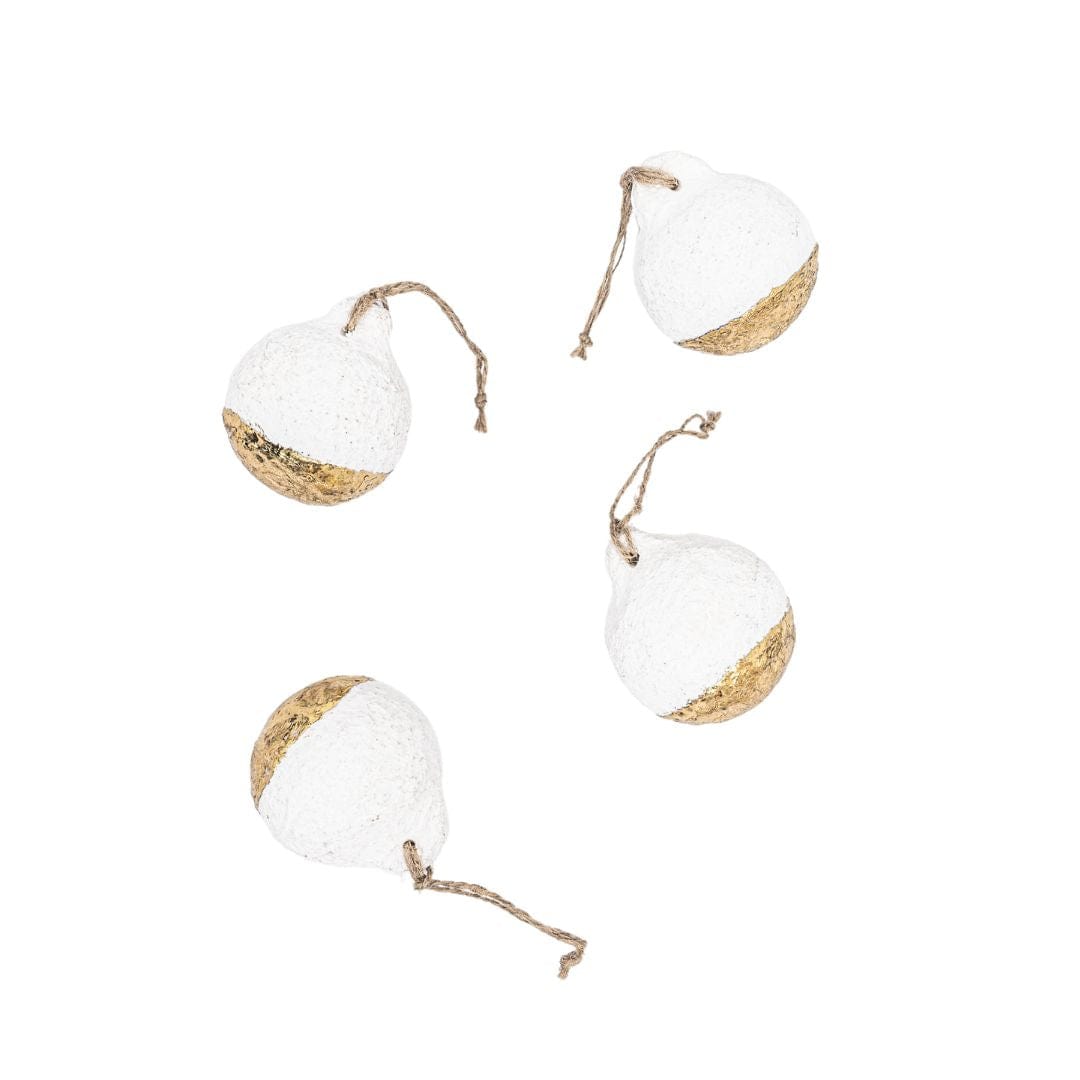 Zoco Home Decor/Christmas Paper Mache Christmas Bicolor Ornament