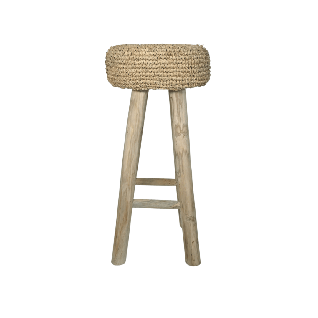 Zoco Home Furniture/Chair Raffia Bar Stool