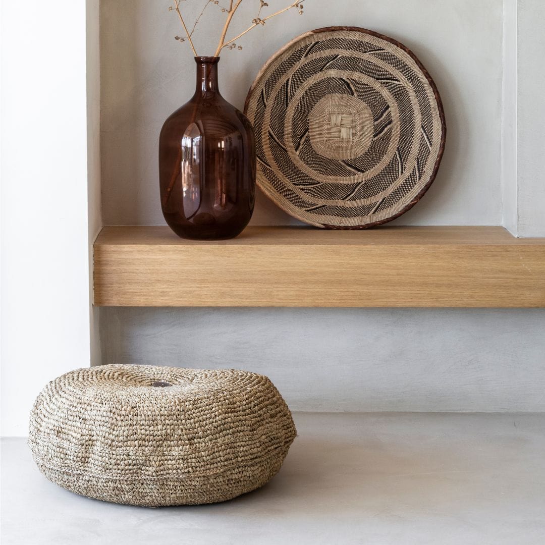 Zoco Home Furniture/Chair Raffia Pouf | 65x35cm