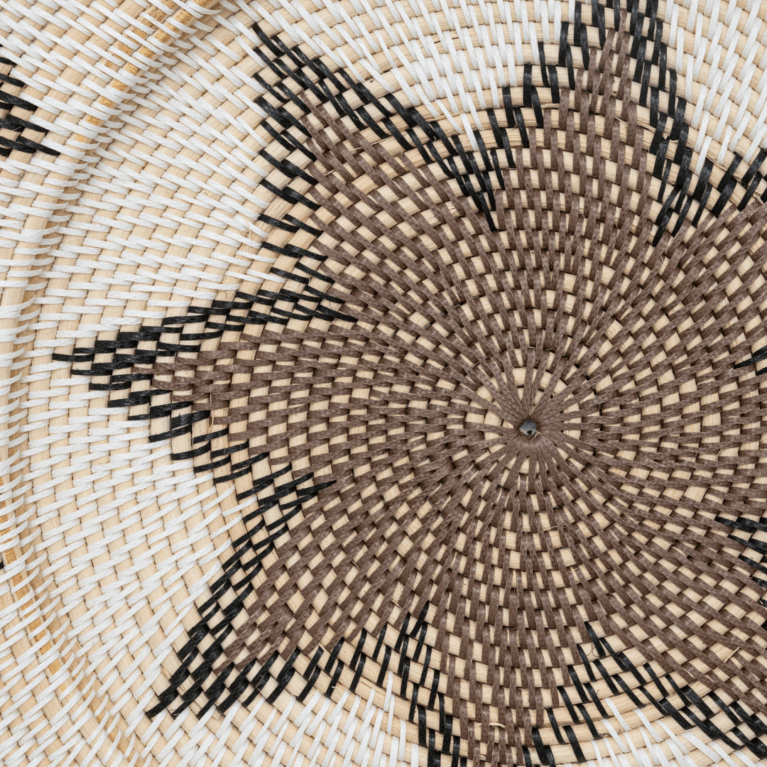 Zoco Home Decor/Accessories Rattan Deco Basket | Octagram Motif | 80cm