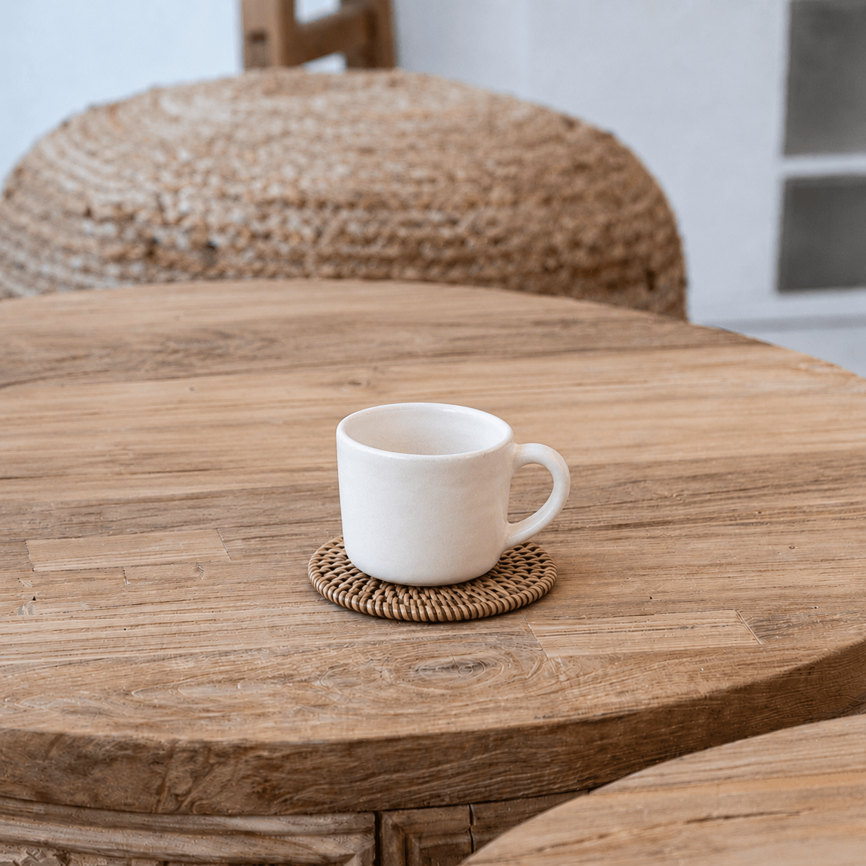 Zoco Home – Kaffeetasse aus recyceltem Steingut | Weiß | 7 x 6 cm