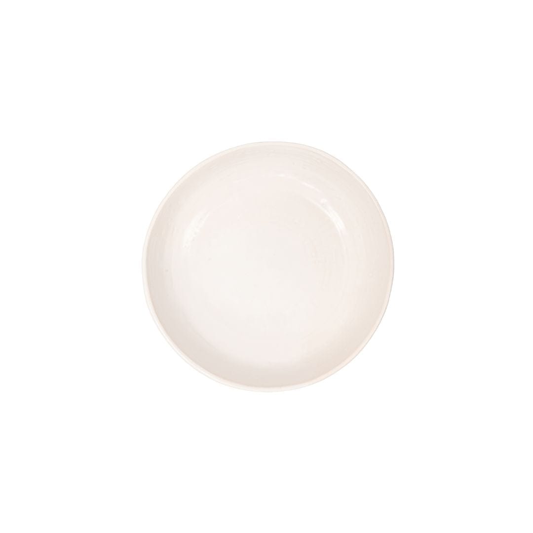 Zoco Home Decor/Kitchen Recycled Stoneware Deep Plate | White | 22.5x5cm