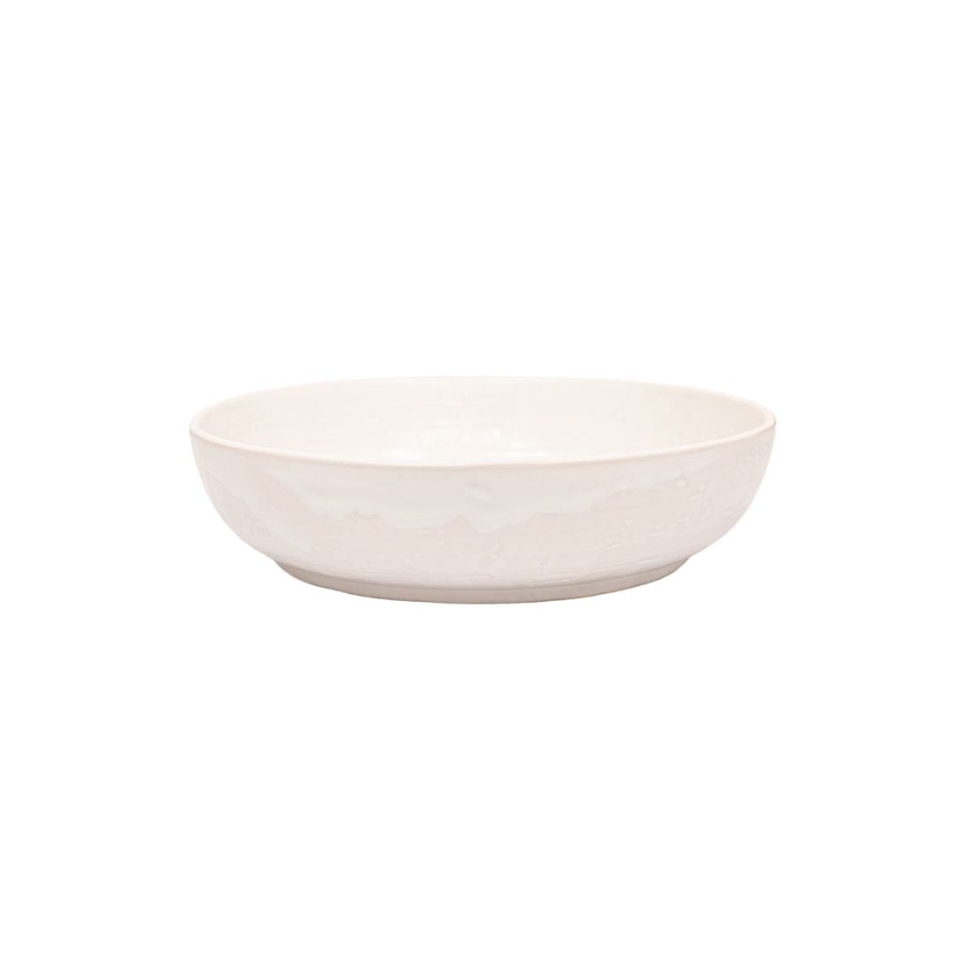 Zoco Home Decor/Kitchen Recycled Stoneware Deep Plate | White | 22.5x5cm