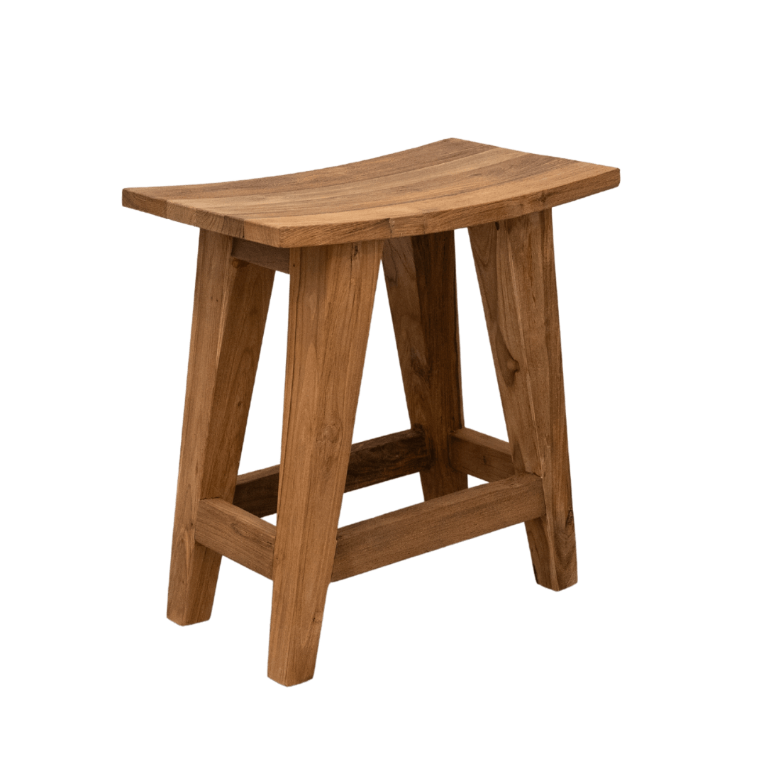 Zoco Home Recycled Teak Stool | Natural 48x28x50cm