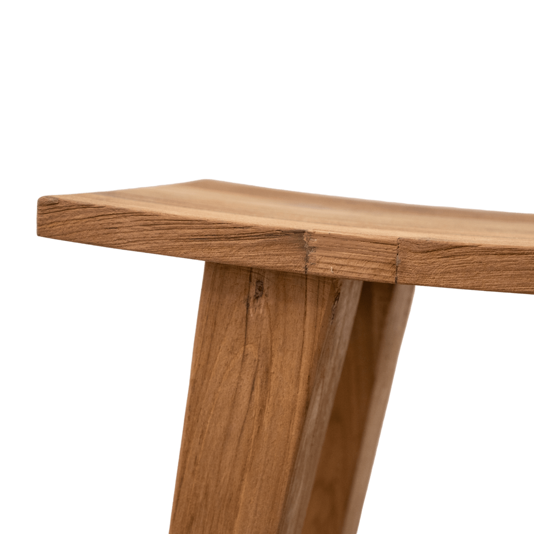 Zoco Home Furniture/Chair Recycled Teak Stool | Natural 48x28x50cm