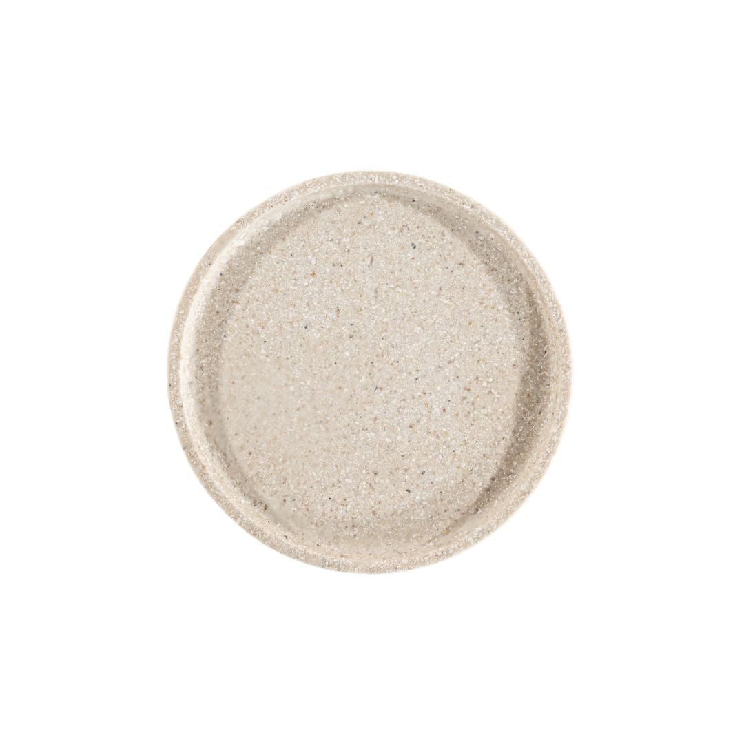Zoco Home Decor/Kitchen Resin Round Plate | Sand | 21.5cm