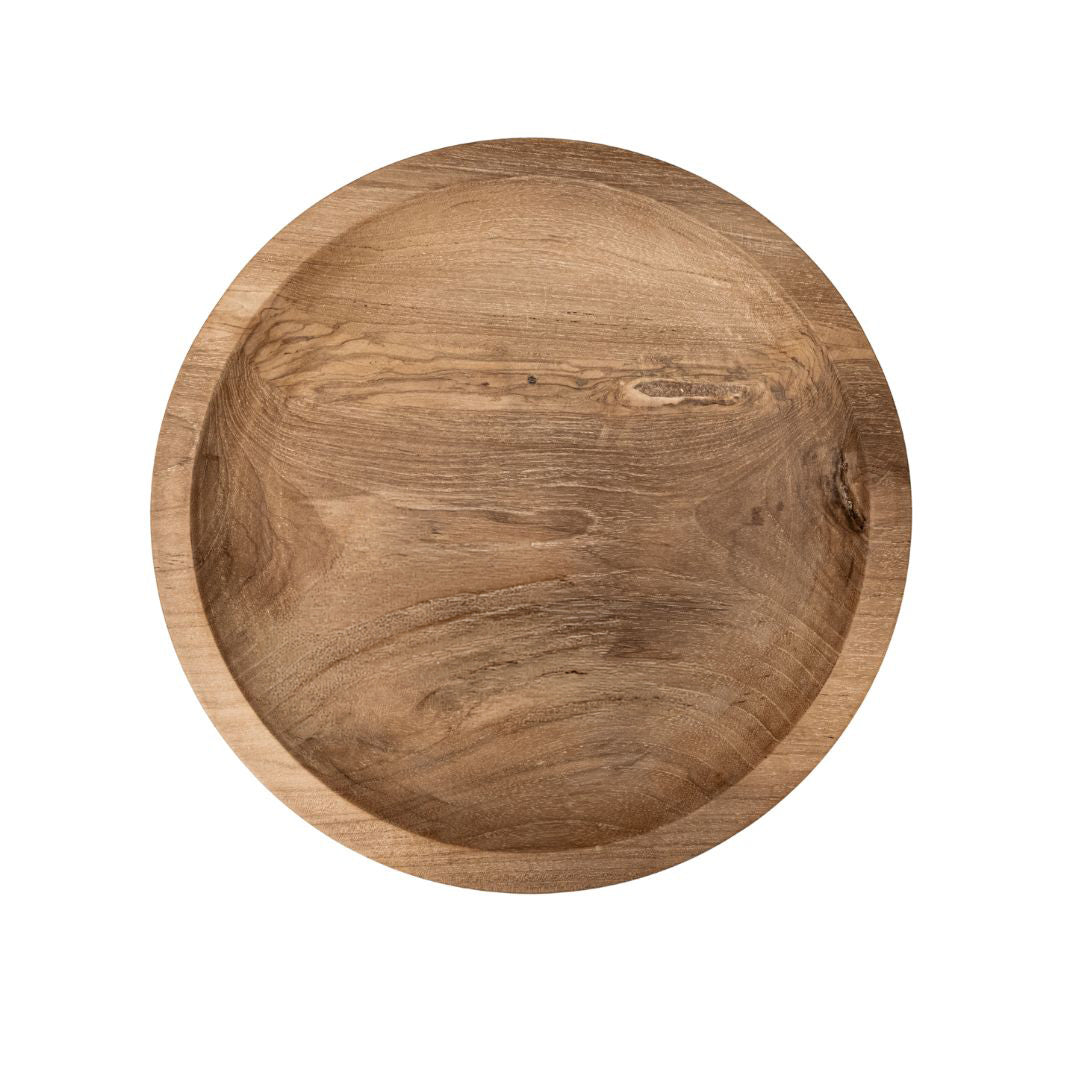 Zoco Home Round Teak Serving Platter | 40x6cm