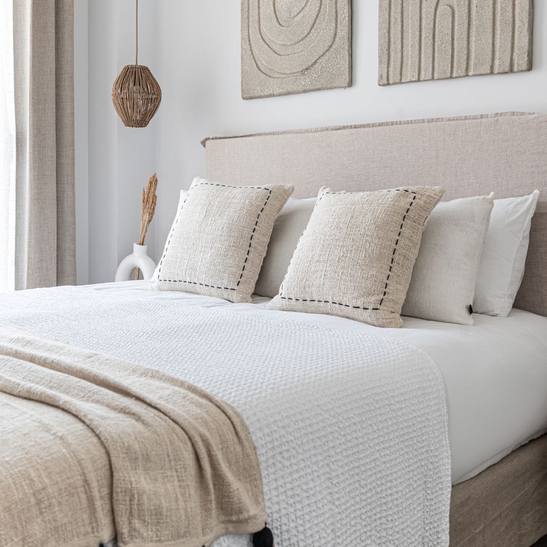 Zoco Home Decor/Textile Soraya Cotton Cushion Cover Frame | Off-White | 50x50cm